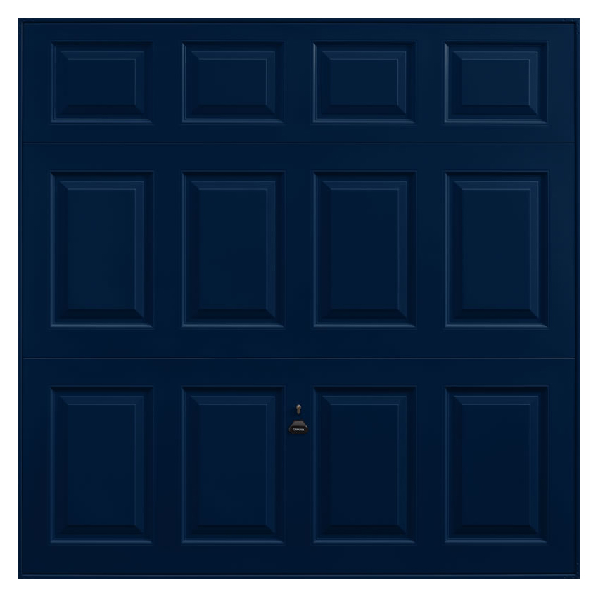 Garador Beaumont Panelled Frameless Retractable Garage Door - Steel Blue - 2286mm