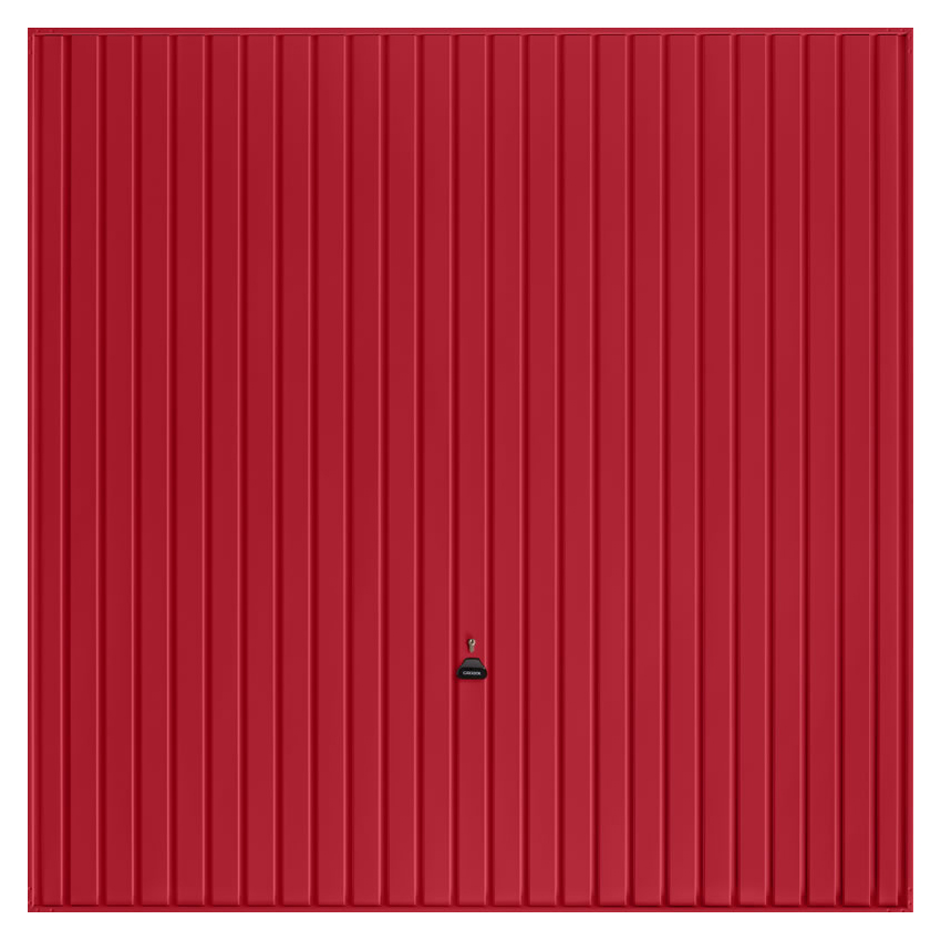 Garador Carlton Vertical Frameless Canopy Garage Door - Ruby Red - 2134mm