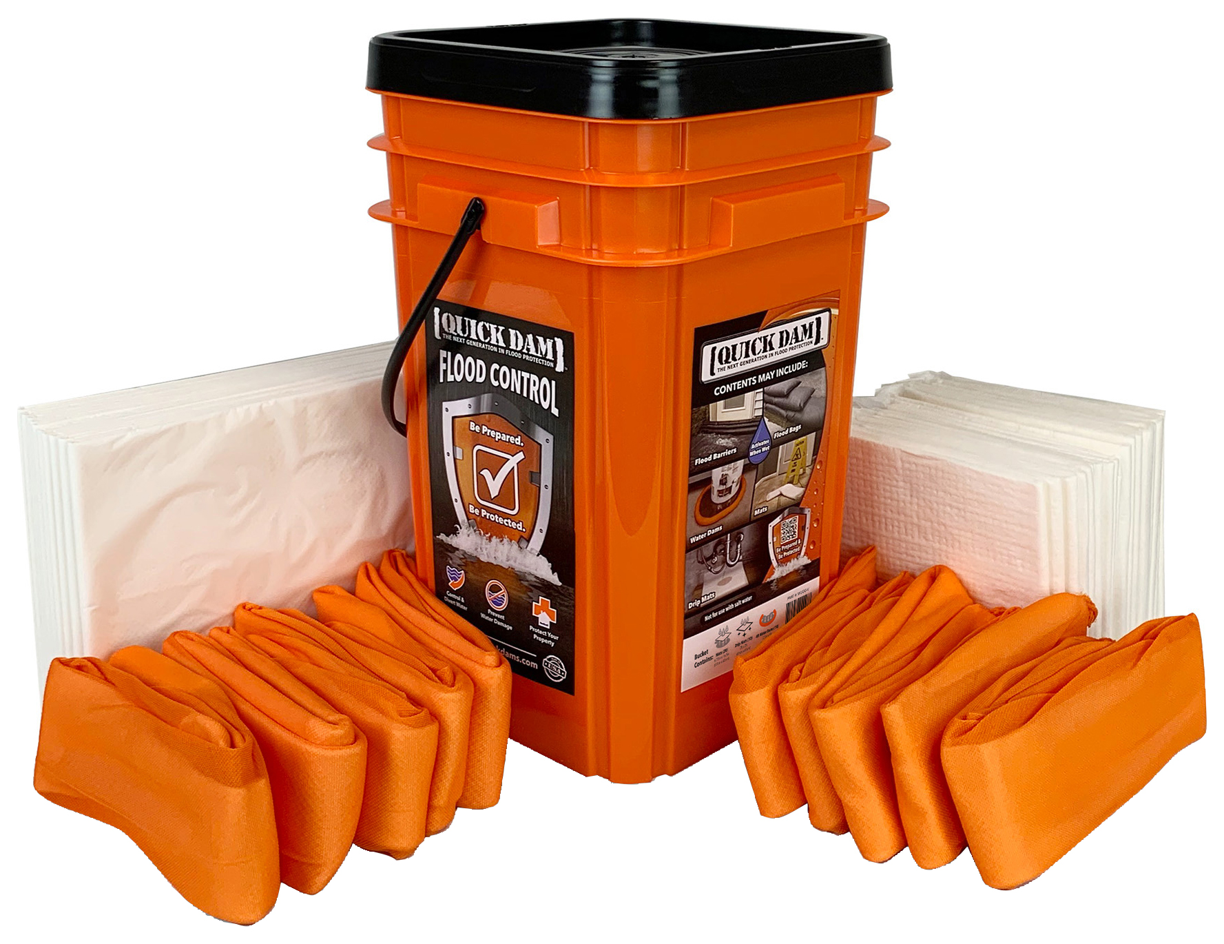 Quick Dam WUGG-V Grab & Go Indoor Bucket Kit - Pack of 40