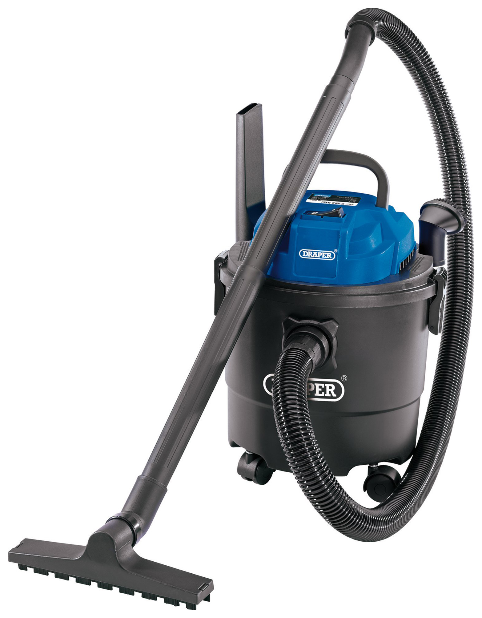 Draper WDV15P 230V 15L Corded Wet & Dry Vacuum Cleaner - 1250W