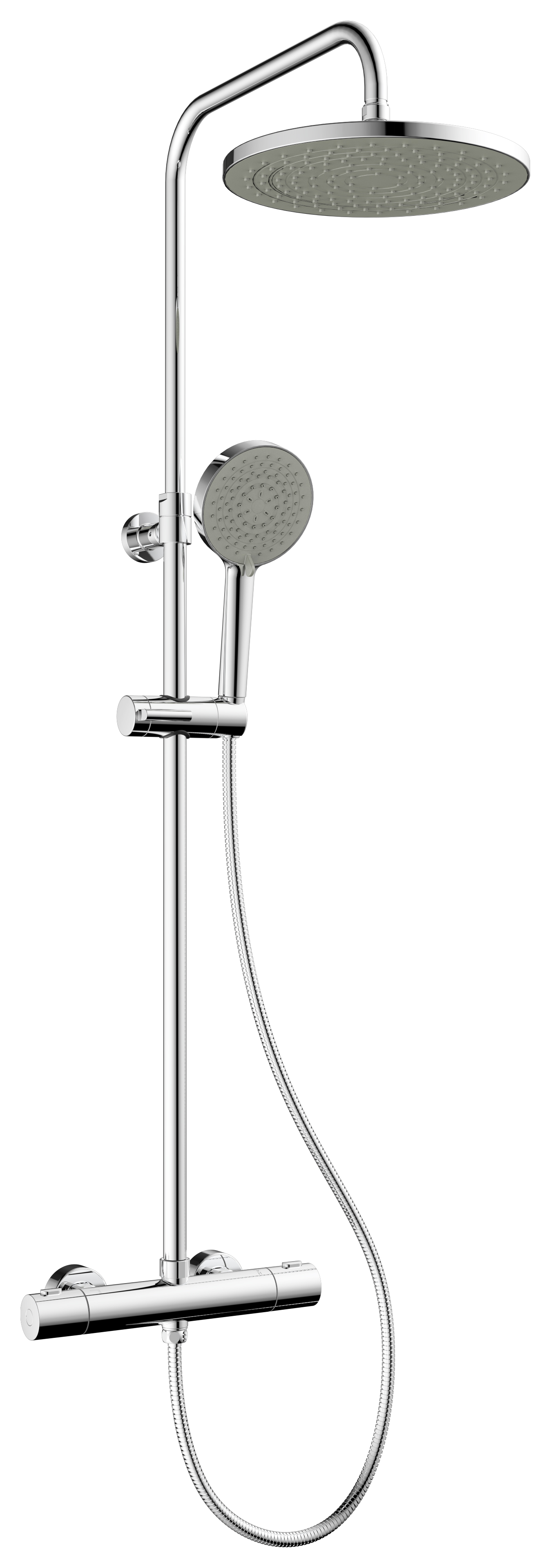 Wickes Alure Round Thermostatic Mixer Shower - Chrome