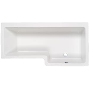 Carron Quantum Carronite No Tap Hole LH/RH Shower Bath with Shower Bath Screen and Front Bath Panel - 1700 x 850mm