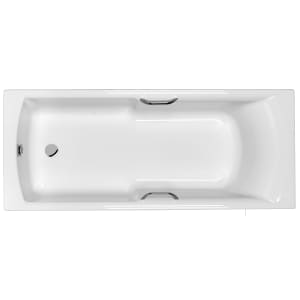 Carron Axis Single Ended No Tap Hole Twin Grip Carronite Bath with Front Bath Panel - Various Sizes