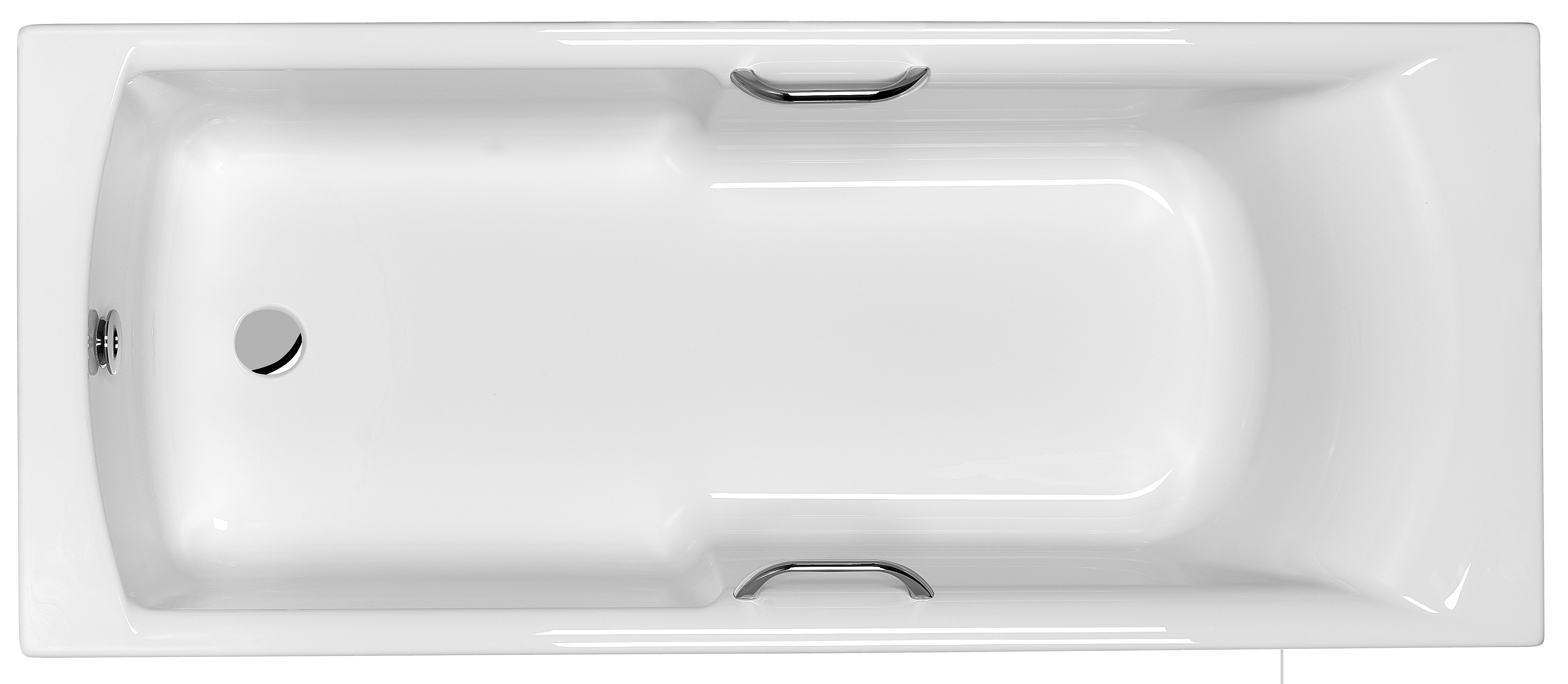Carron Axis Single Ended No Tap Hole Twin Grip Carronite Bath With Front Bath Panel - 1700 X 700mm