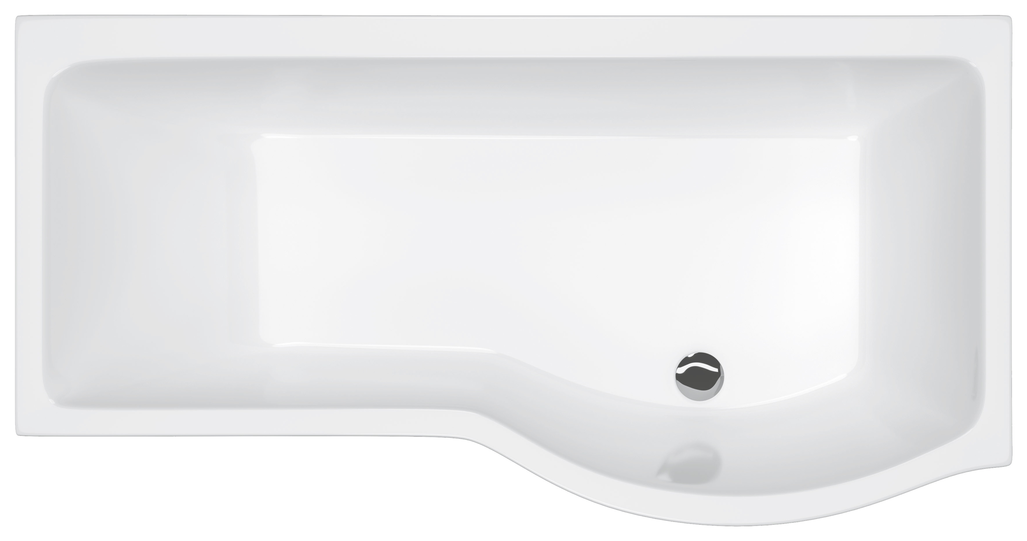 Carron Brio Single Ended No Tap Hole LH/RH Carronite Shower Bath with Shower Bath Screen and Front Bath Panel - 1650 x 850mm