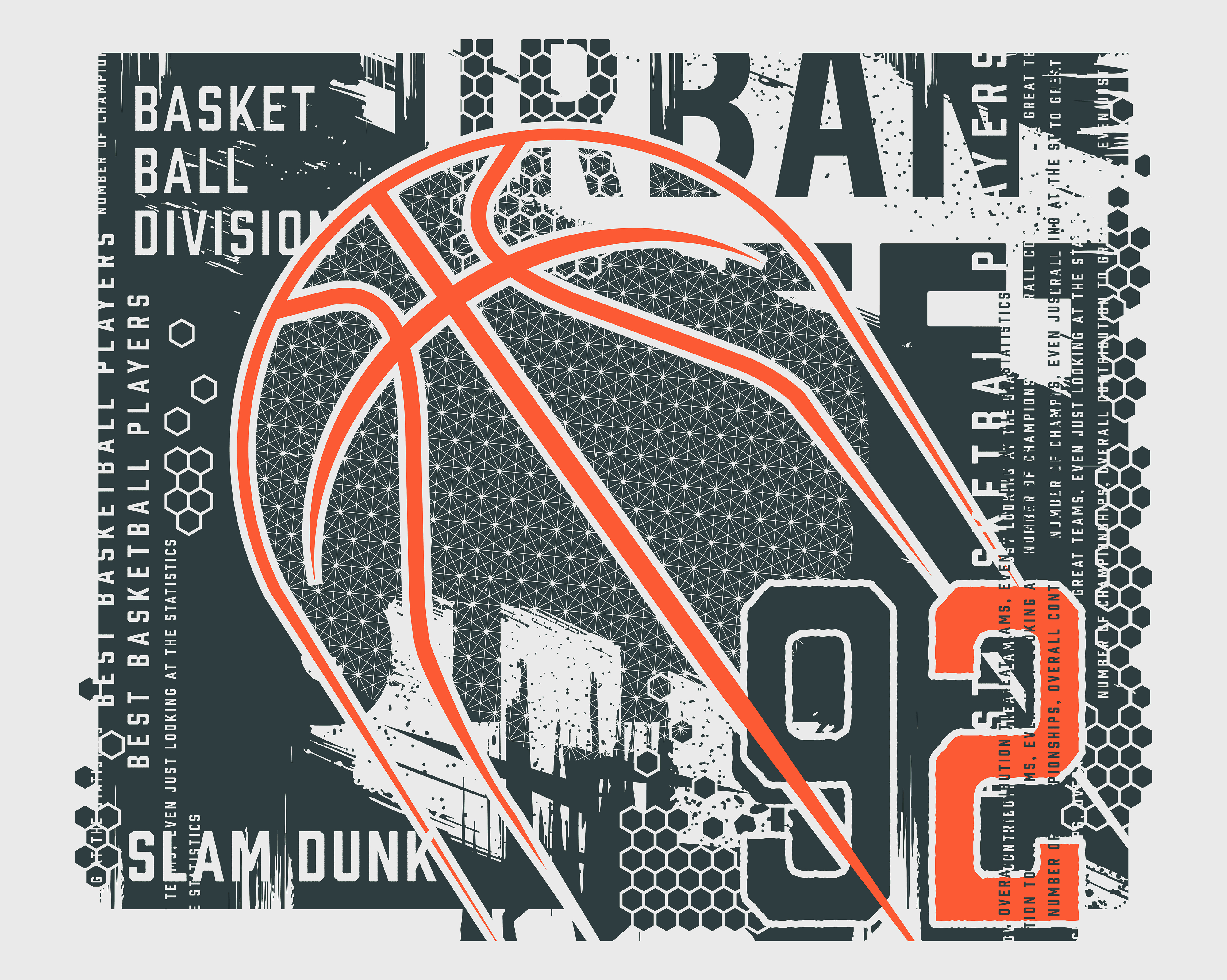 Origin Murals Modern Basketball Black Wall Mural - 3.5 x 2.8m