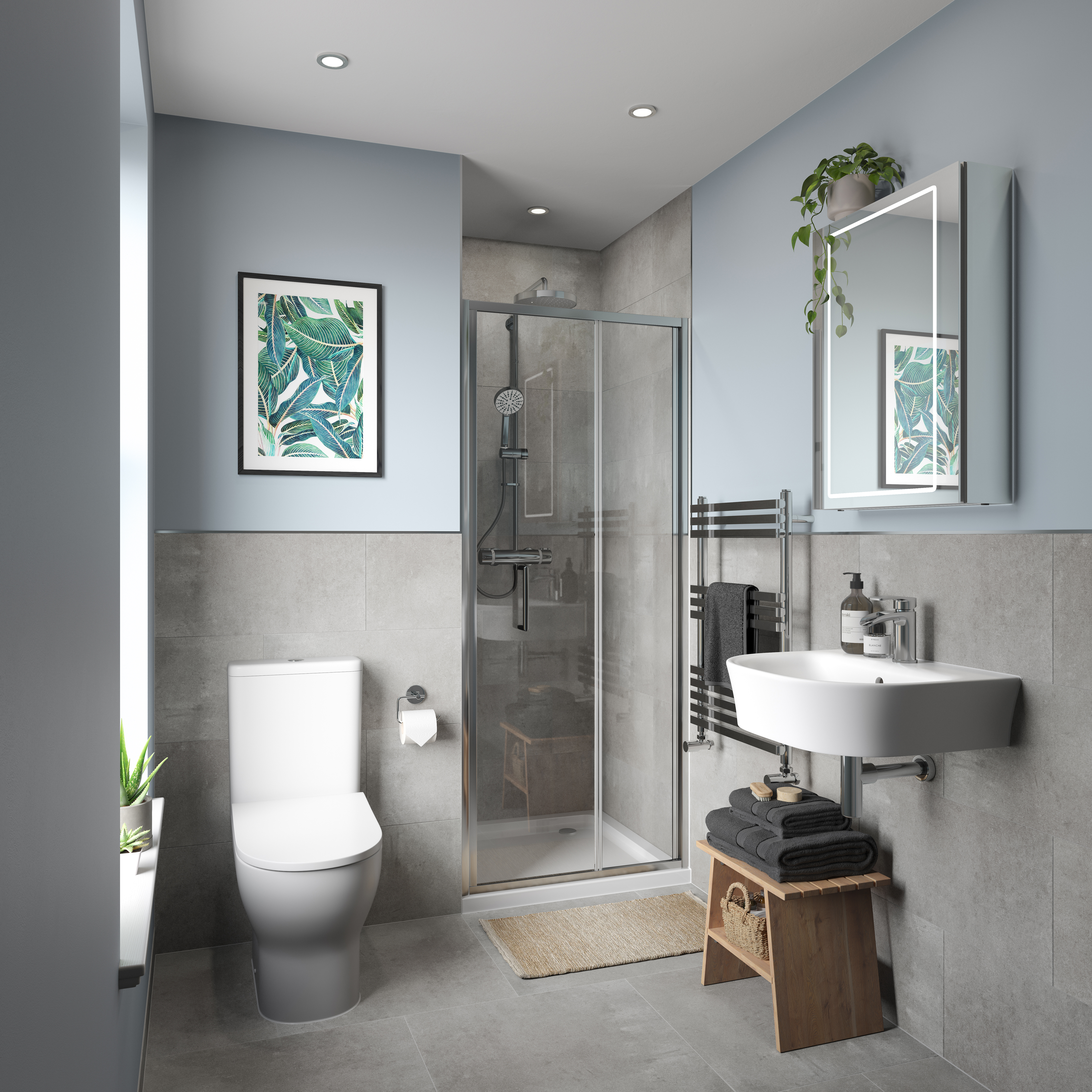 Wickes Pinhay Light Grey Matt Porcelain Wall &