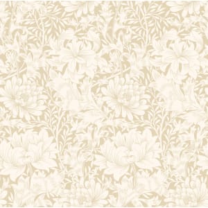 Hoopla Chrysanthemum Flax Matt Wallpaper - 10m