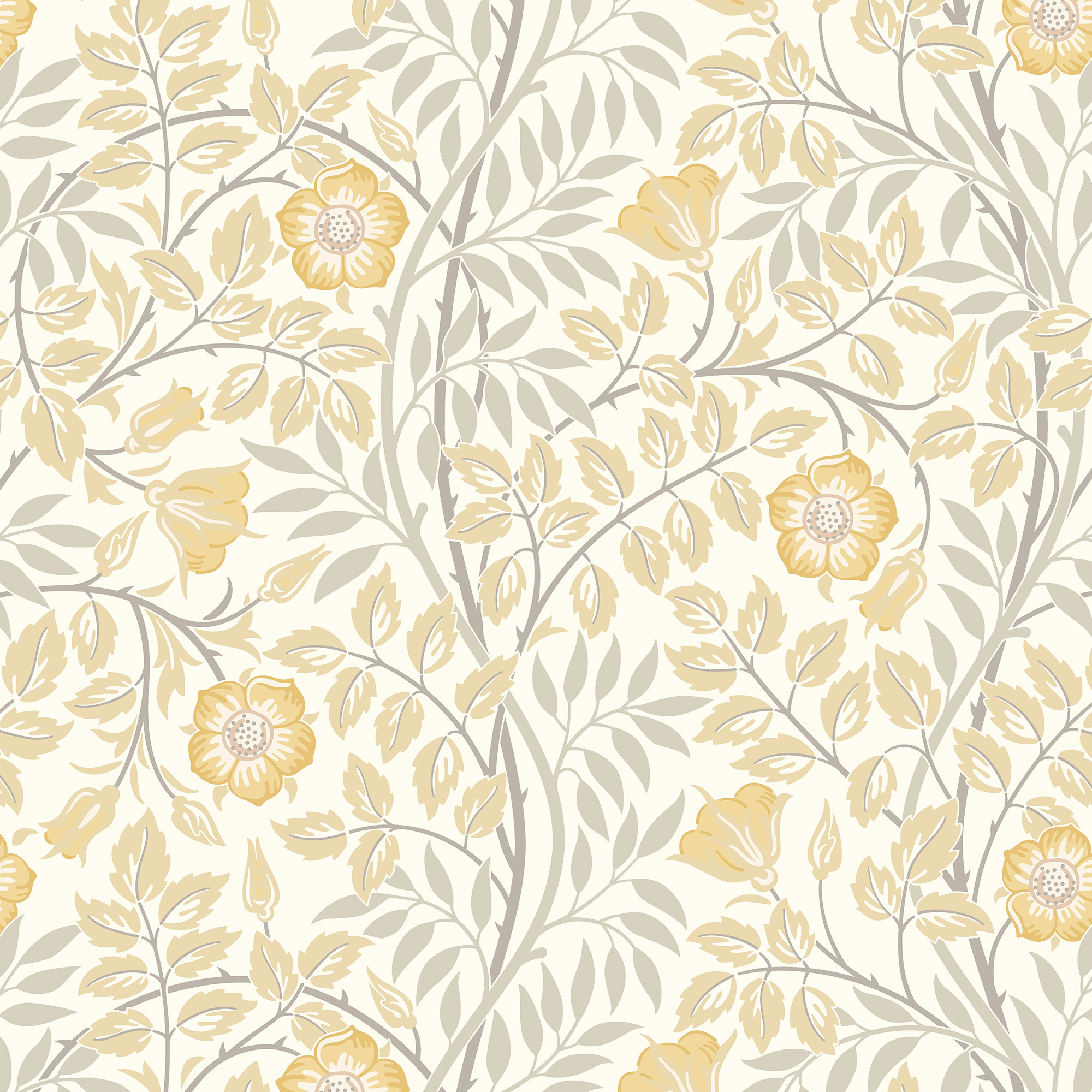 Hoopla Rosehip Trail Warm Natural Matt Wallpaper - 10m