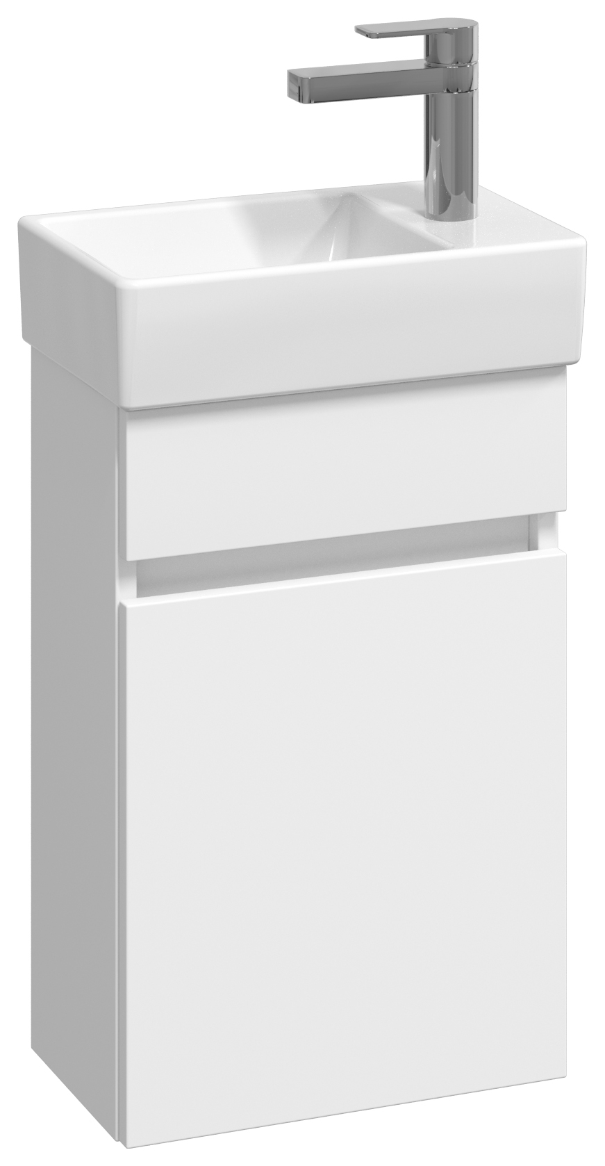 Abacus Concept Matt White Compact S1 Vanity Unit & Basin - 360mm