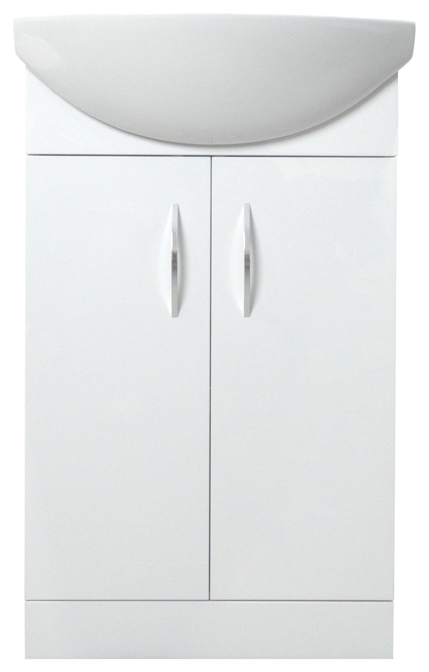 Wickes White Gloss Vanity Unit Basin 880 x 555mm Wickes