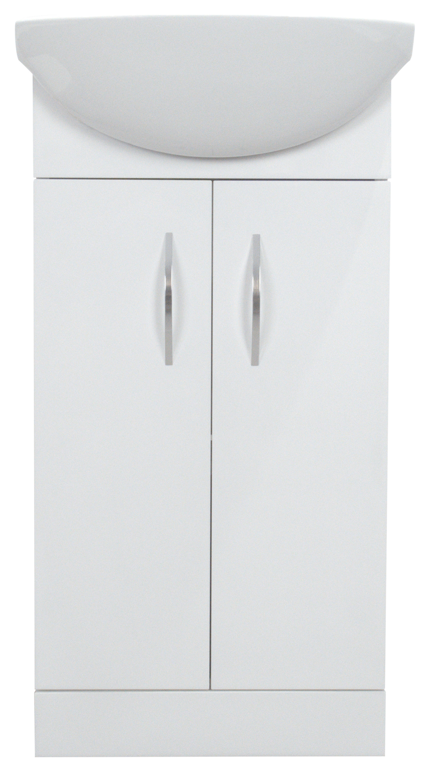 Wickes White Gloss Compact Vanity Unit & Basin - 870 X 455mm