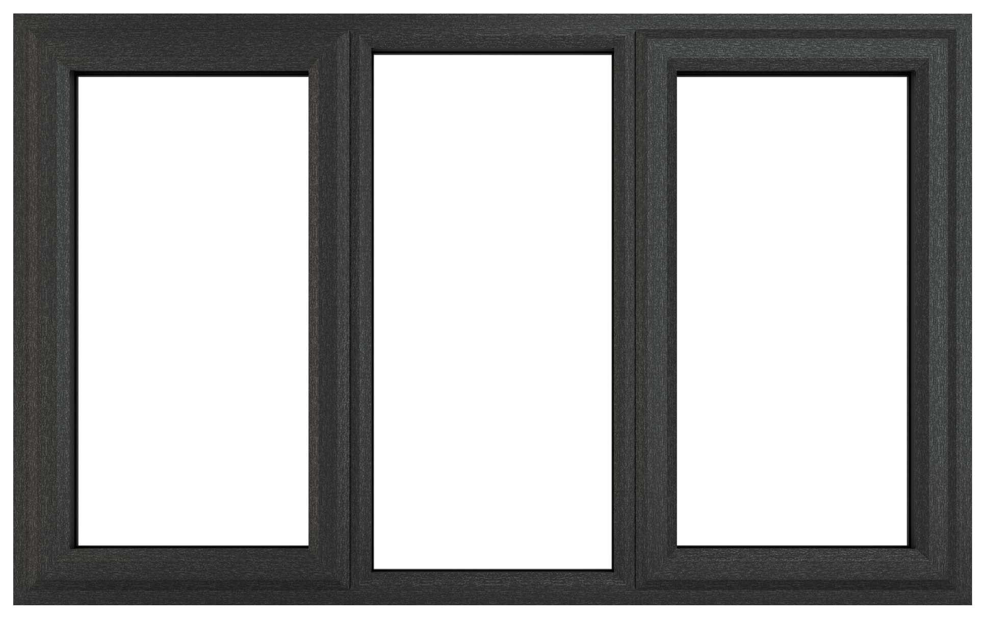 Crystal uPVC Grey Left & Right Hung Clear Double Glazed Fixed Centre Window - 1770 x 1040mm