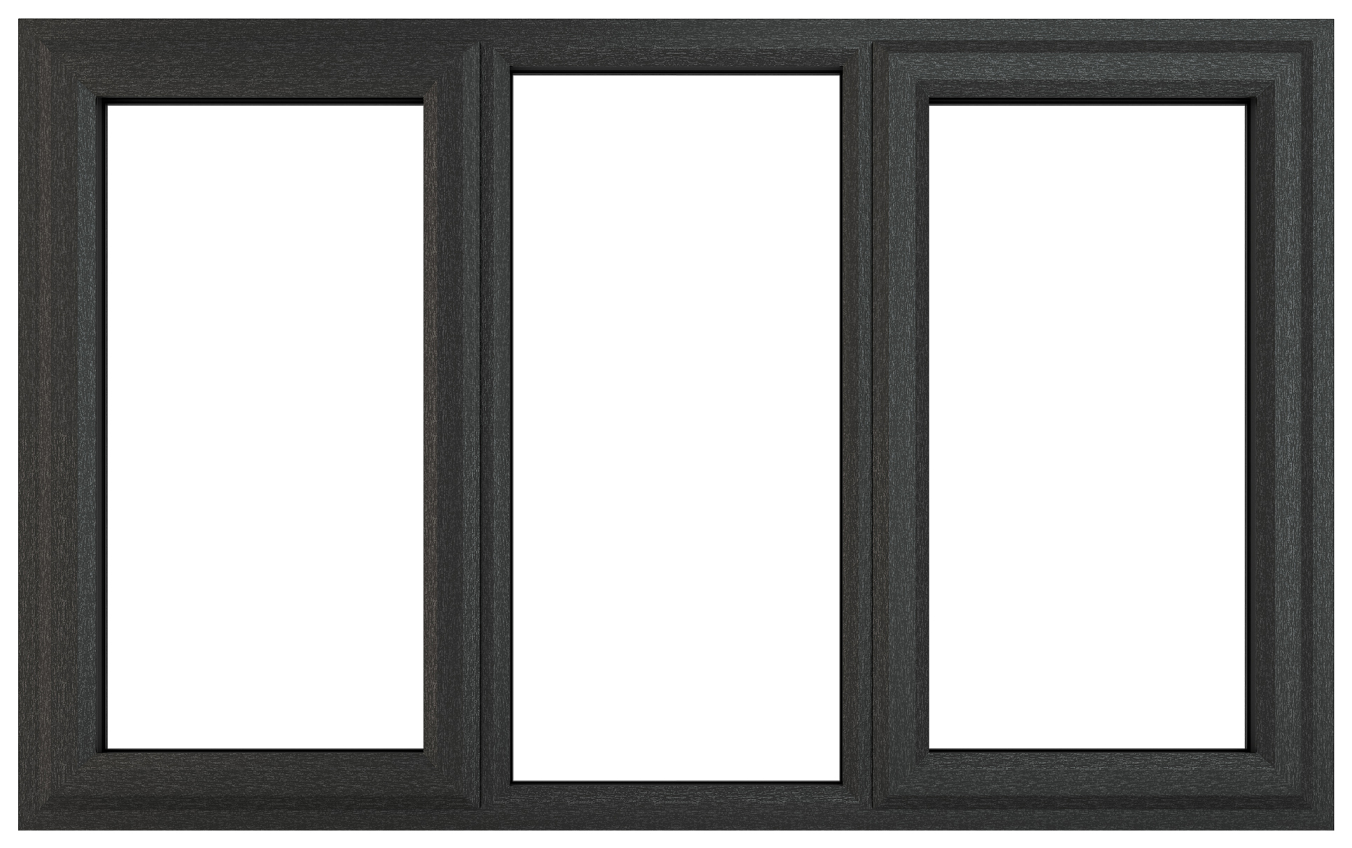 Crystal uPVC Grey Left & Right Hung Clear Double Glazed Fixed Centre Window - 1770 x 1190mm