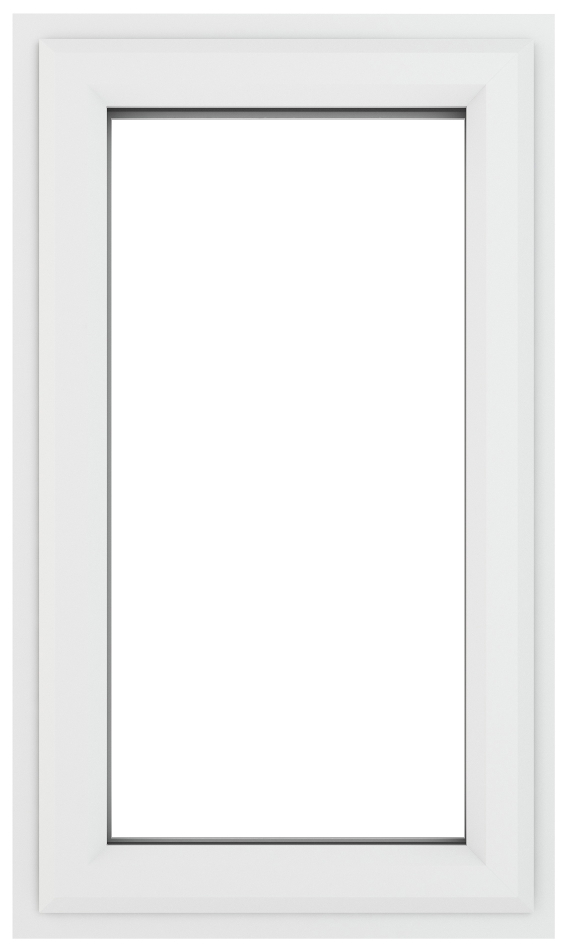 Crystal uPVC White Left Hung Clear Double Glazed Window - 610 x 1115mm