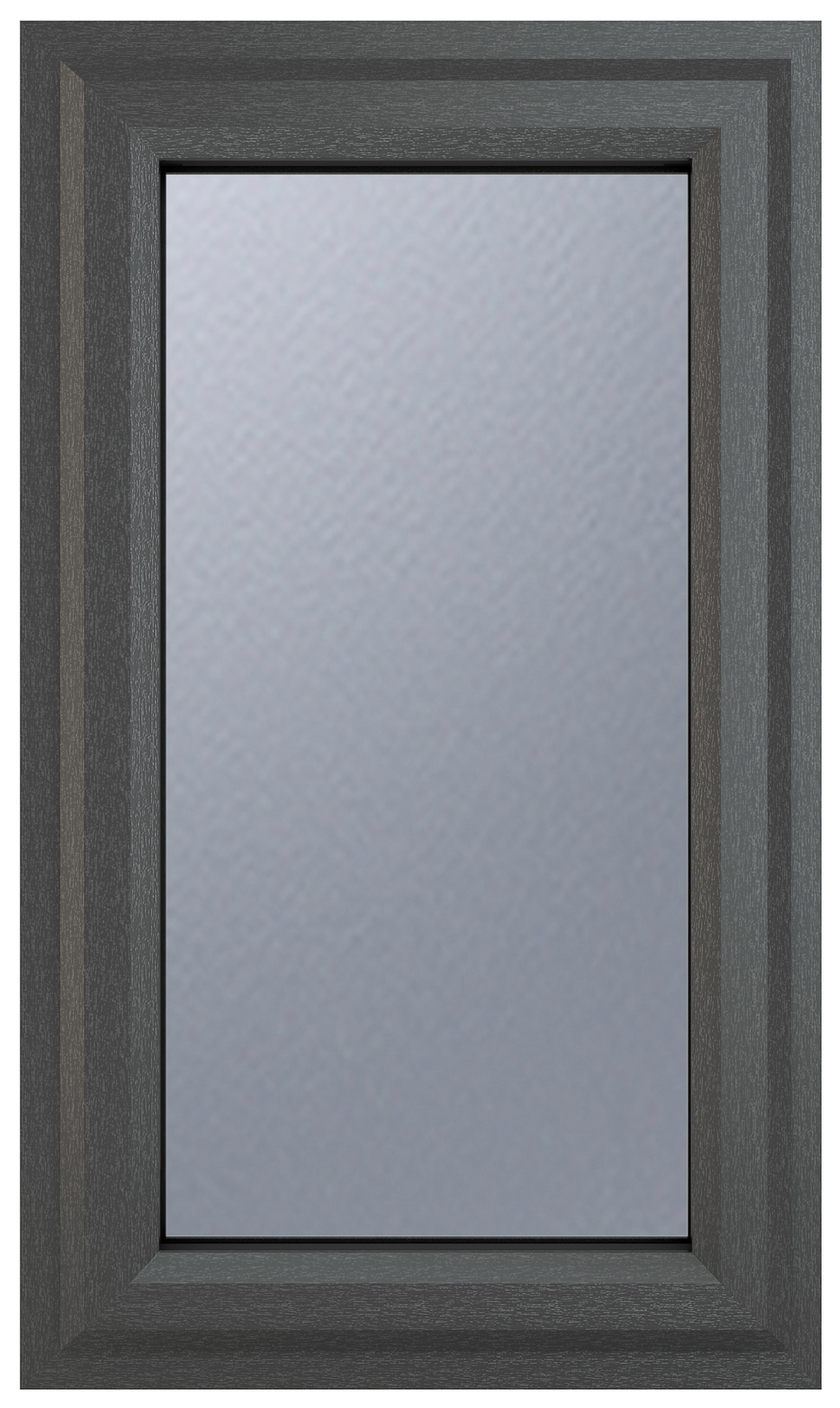 Crystal uPVC Grey Left Hung Obscure Double Glazed Window - 610 x 1190mm