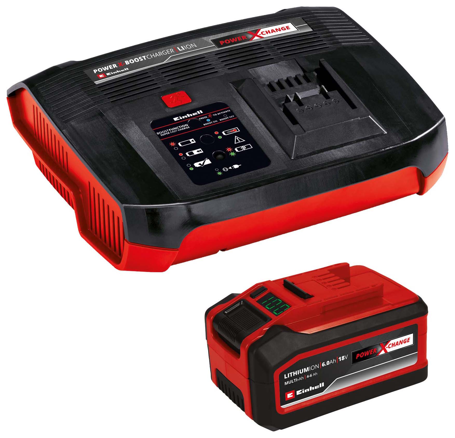 Einhell Power X-Change 18V 4.0-6.0Ah Li-ion Battery Starter Kit with 6A Boostcharger