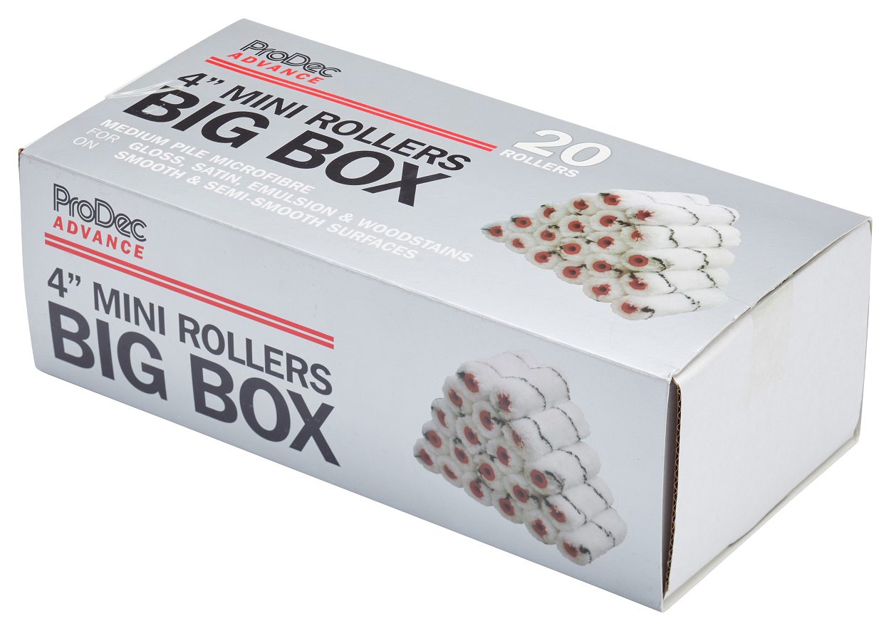 ProDec Advance Big Box Medium Pile Microfibre Mini Rollers - 20 Pieces