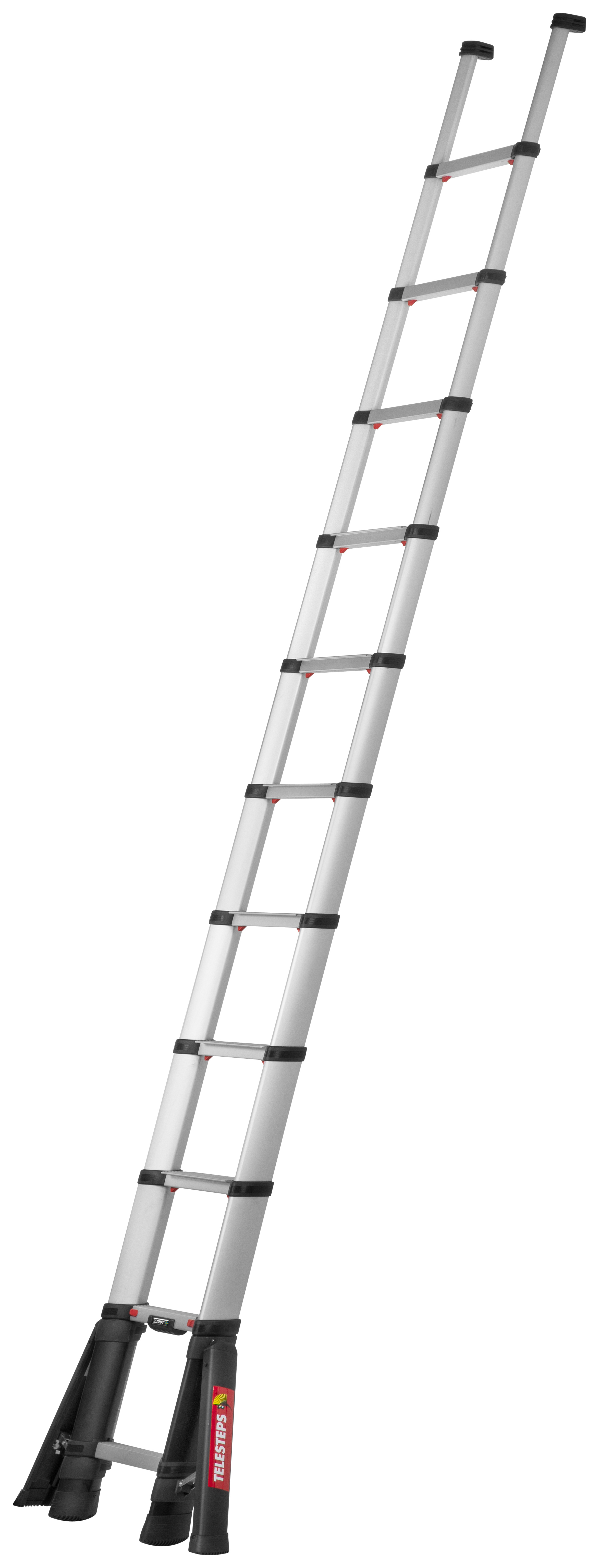 Telesteps Prime Line 3.5m Aluminium Telescopic Ladder with Deployable Stabilisers- Max Height 4.3m