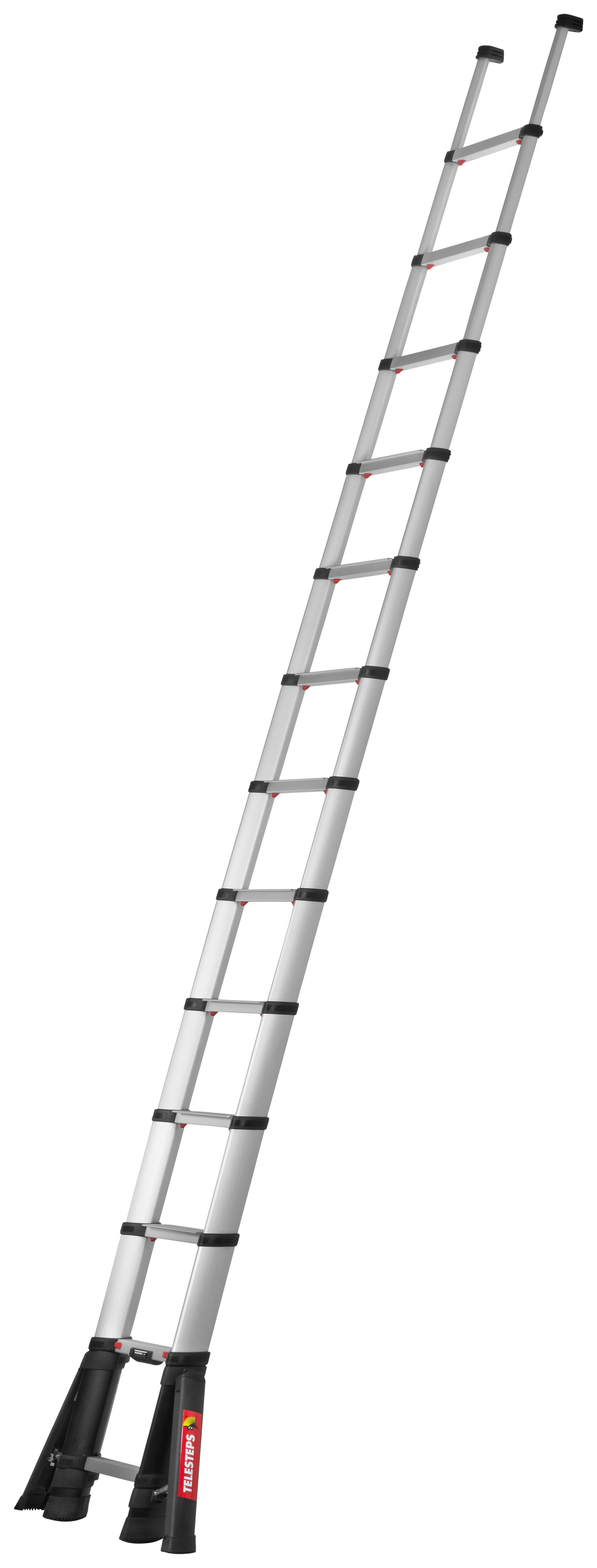 Telesteps Prime Line 4.1m Aluminium Telescopic Ladder with Stabilisers - Max Height 4.9m