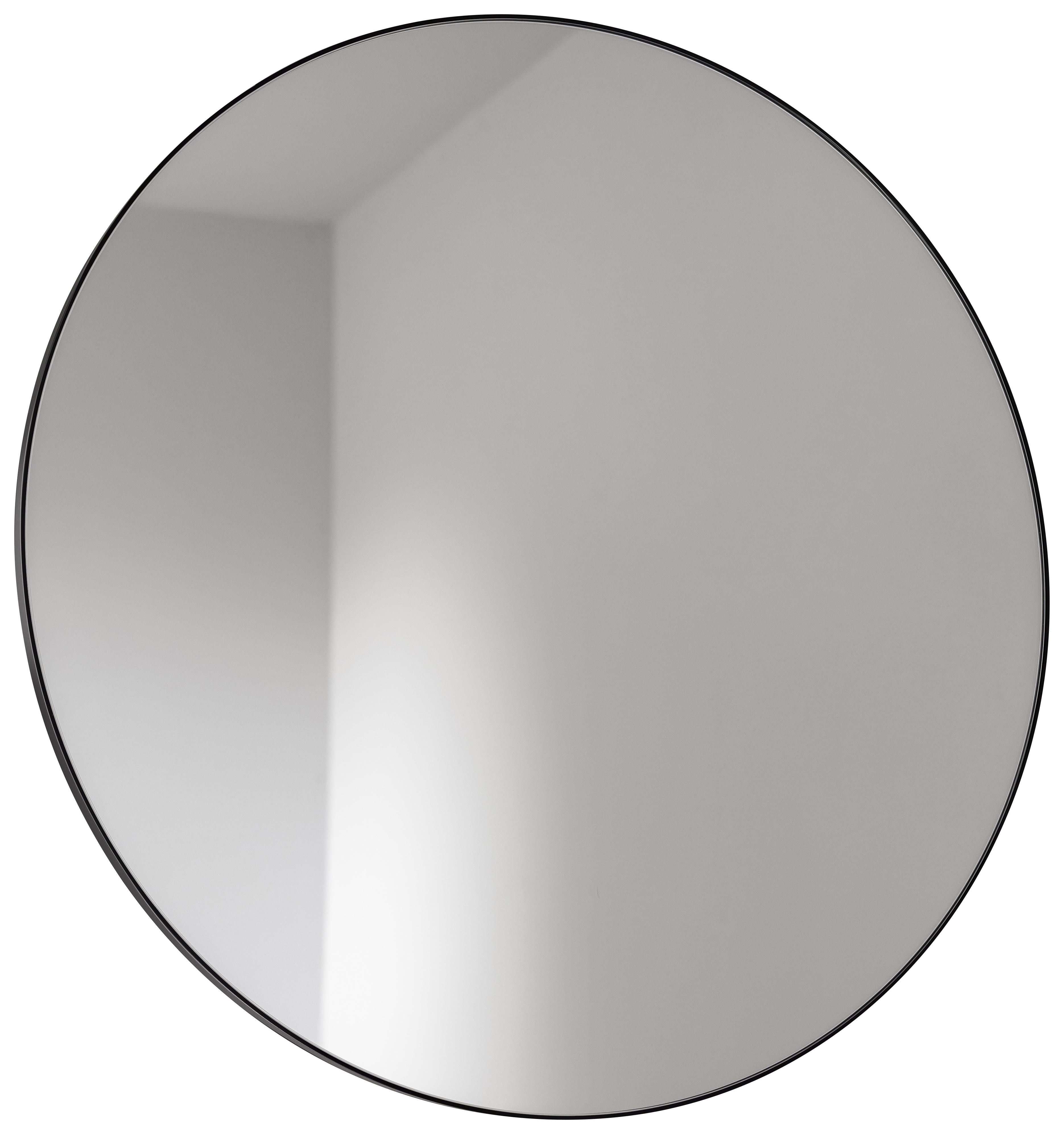 Abode Mayar Matt Black Round Bathroom Mirror - 600mm