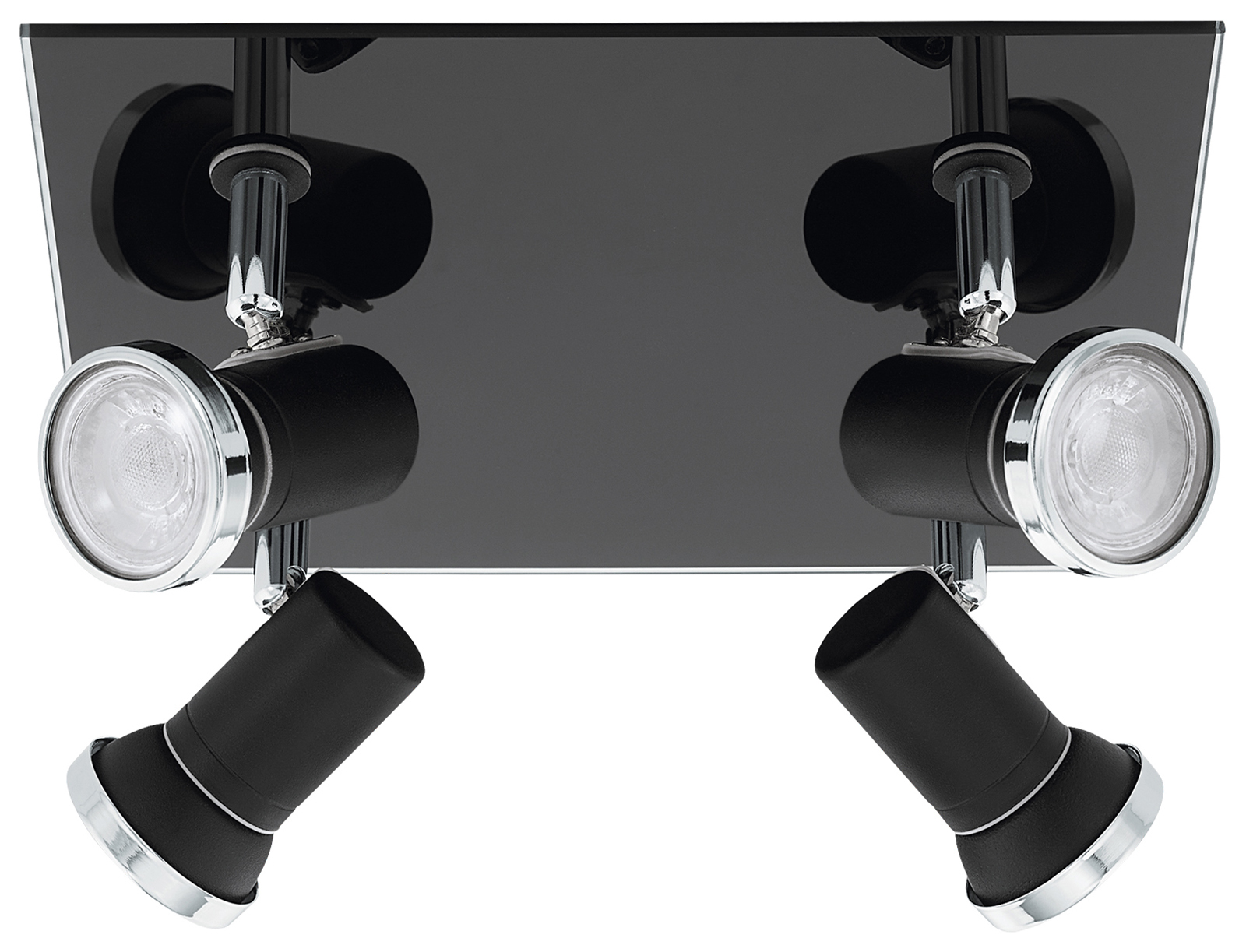 Eglo Tamara 1 LED Square 4-Light Spotlight - Black