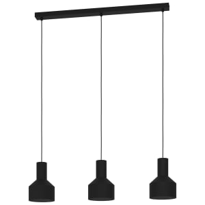 Eglo Casibare 3-Light Pendant Light - Black Steel