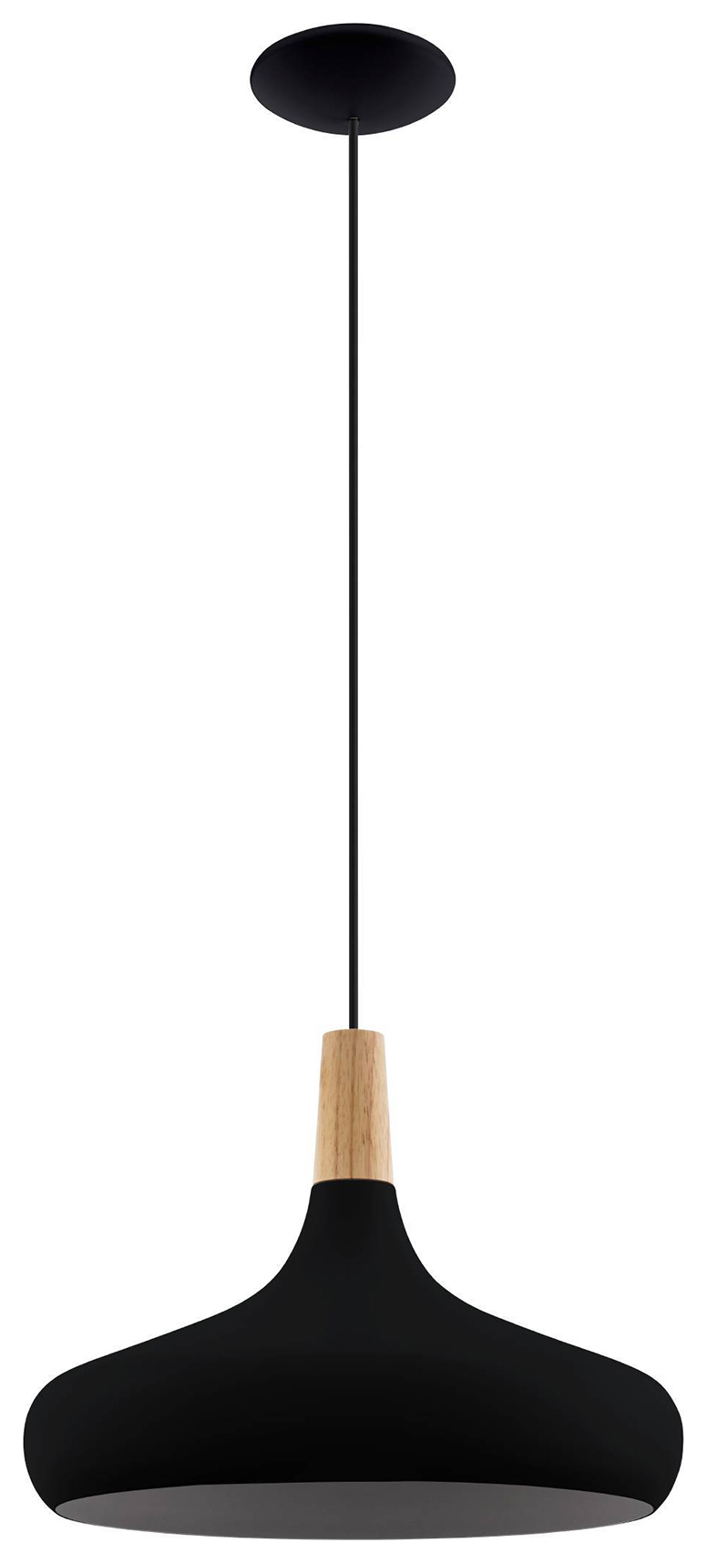 Eglo Sabinar Large Single Pendant Light - Black