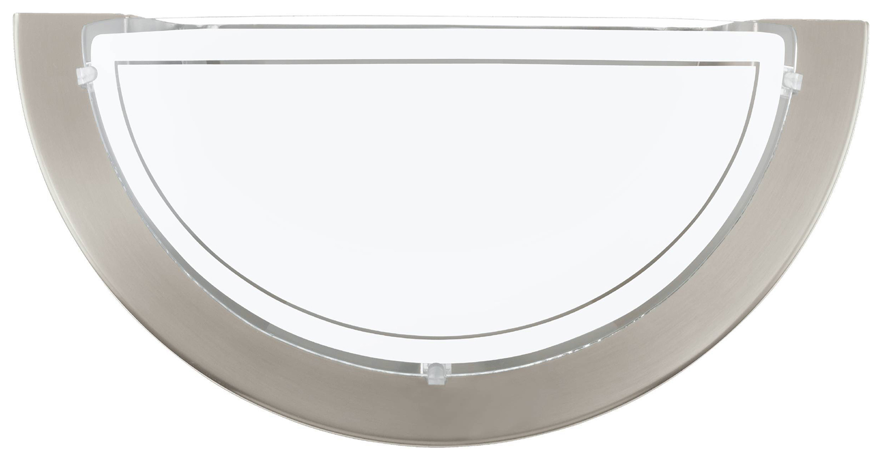 Eglo Planet 1 Semicircular Steel Ceiling Light - Nickel