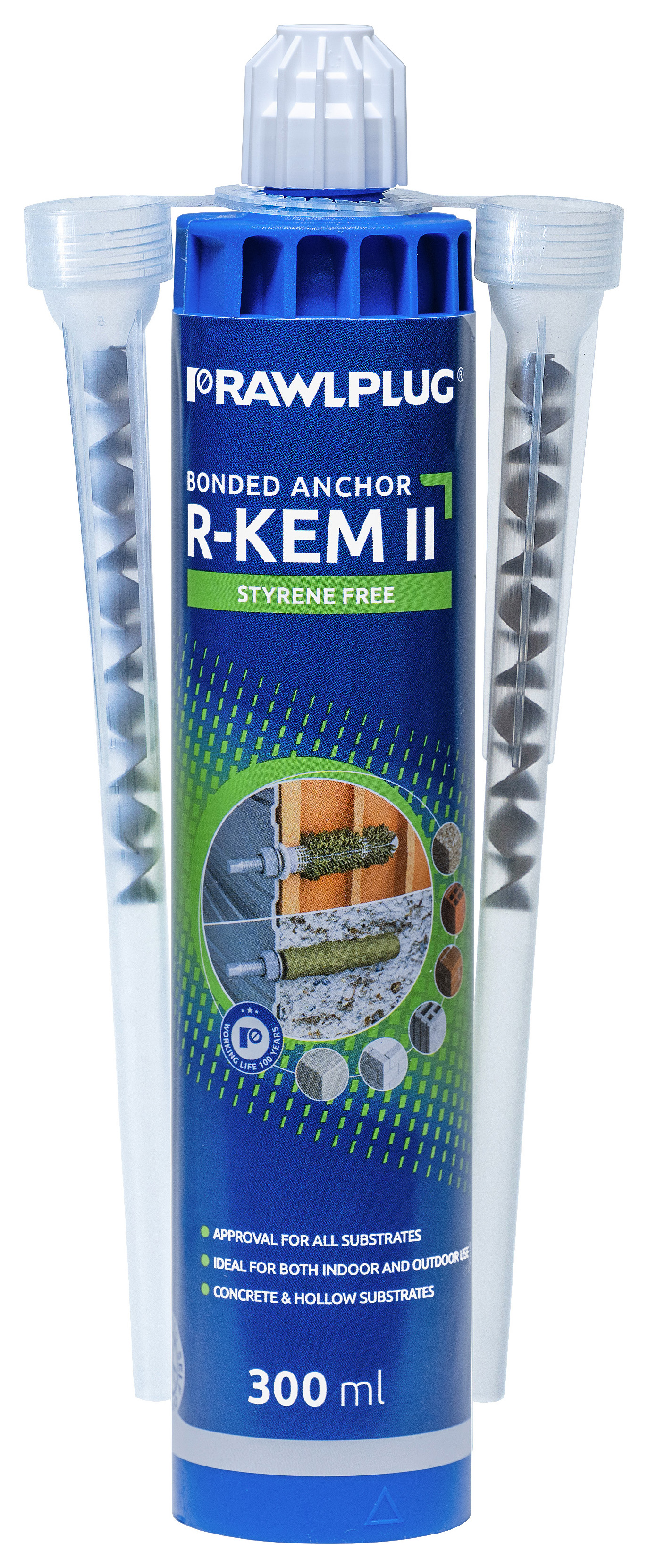 Rawlplug R-KEM II Polyester Styrene Free Chemical Resin - 300ml