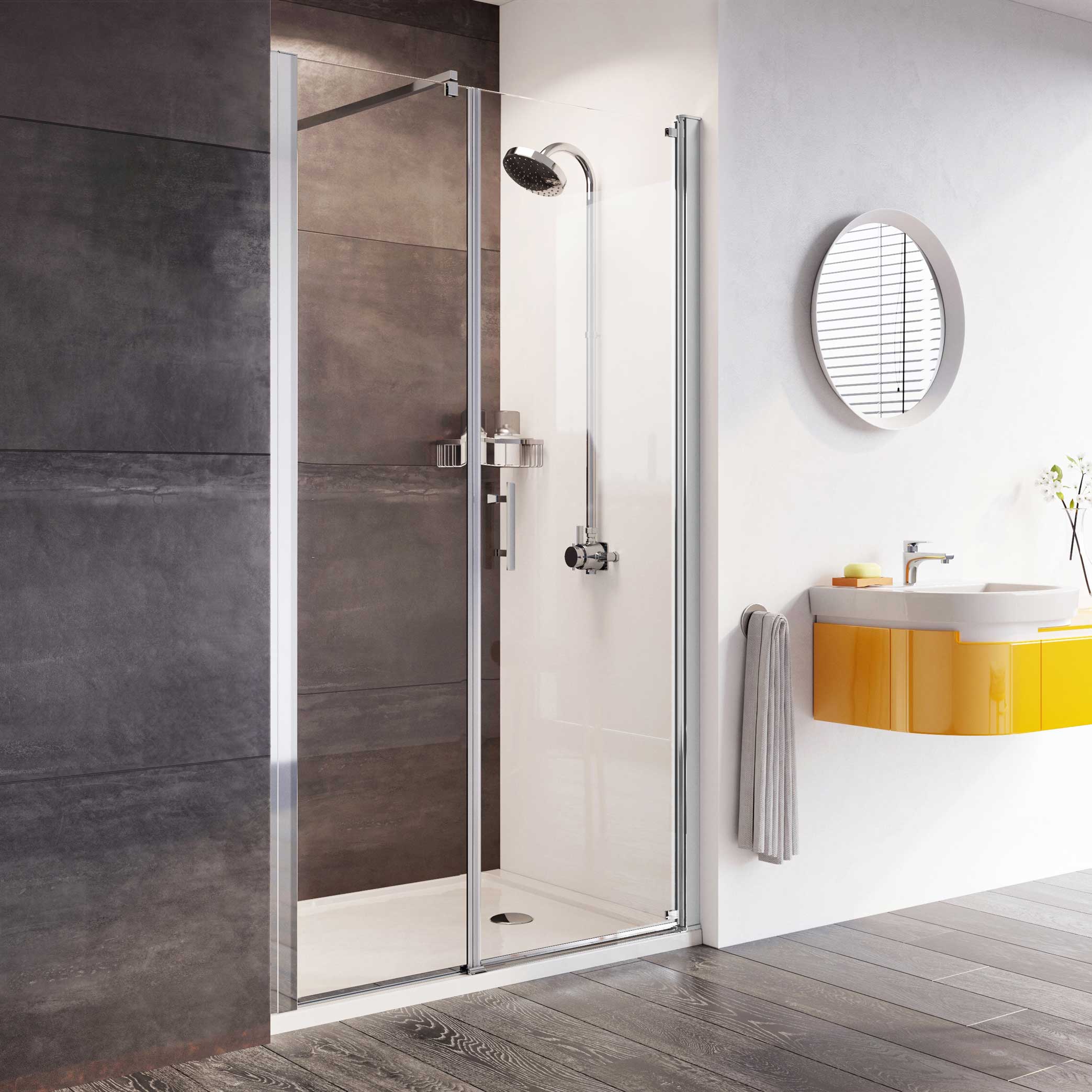 Roman Innov8 8mm Chrome In-line Panel Only for Recess Fitting - 760mm