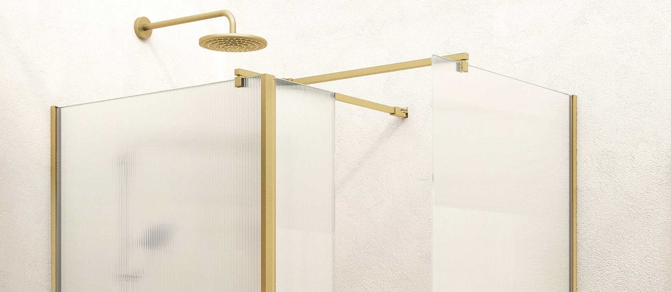 Roman Haven Select Brushed Brass Side Panel Brace Kit for use with Straight & 45 Square Brushed Brass Brace Kit