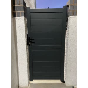 Readymade Black Aluminium Horizontal Pedestrian Gate - 800 x 1800mm