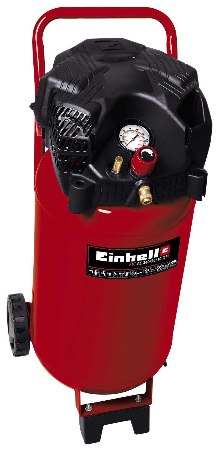 Einhell 2HP 50L 10 Bar Corded Vertical Oil Free Air Compressor