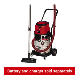Einhell Power X-Change 36V Cordless Stainless Steel 30L Wet & Dry Vac with Auto Power Take Off - Bare