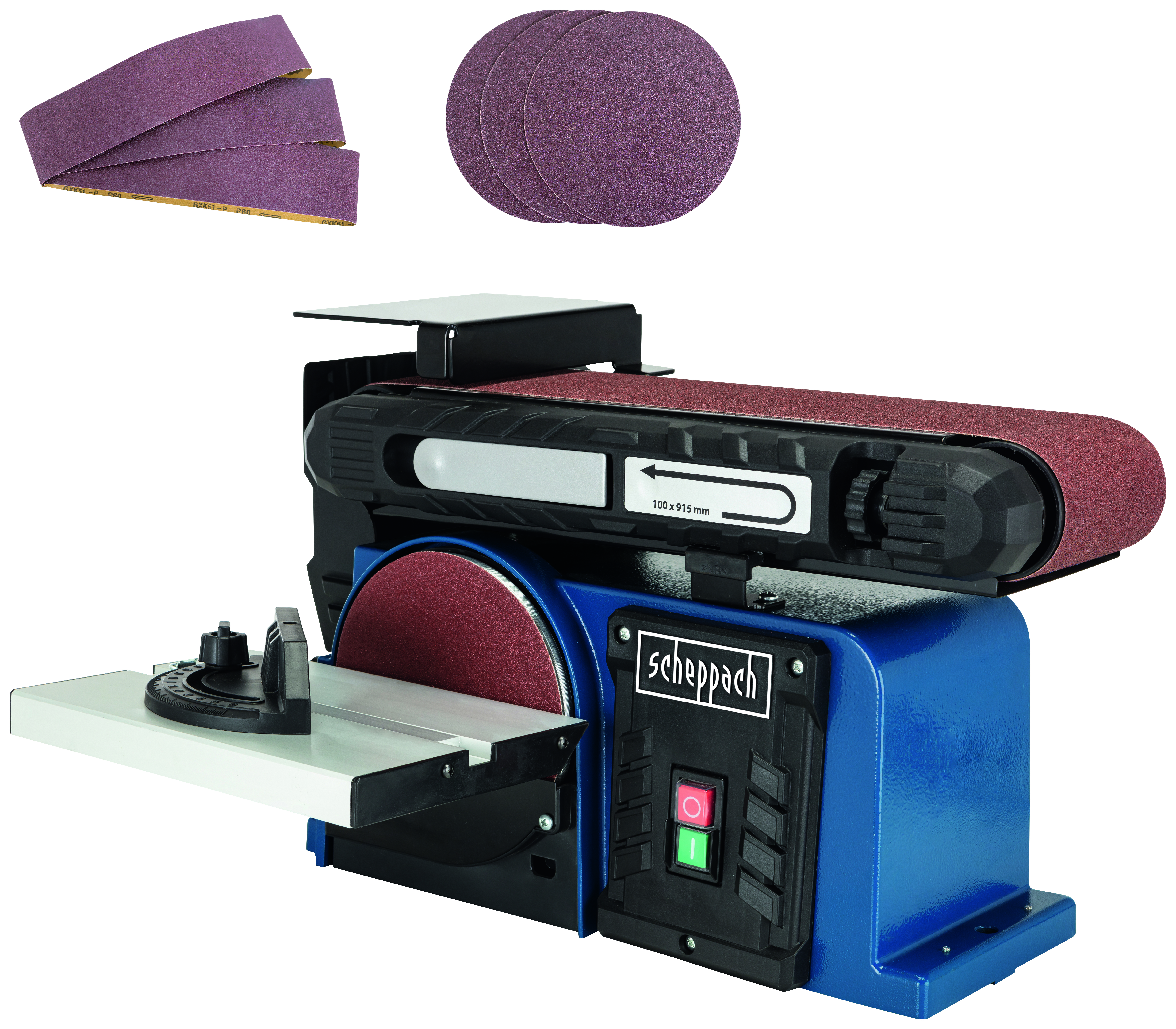 Scheppach BTS900 120mm Corded Belt & Disc Sander - 370W