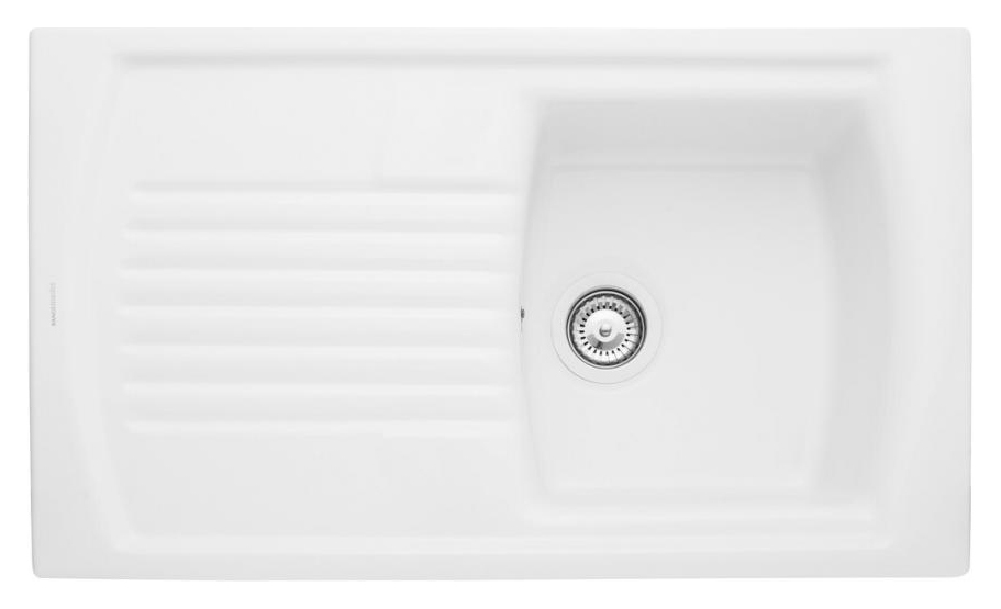 Tenby 1 Bowl Ceramic Kitchen Sink - White