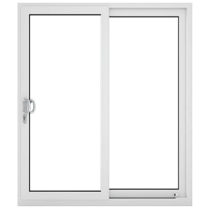 Crystal uPVC White Left to Right Clear Double Glazed Sliding Patio Door with 150mm Cill - 2090mm