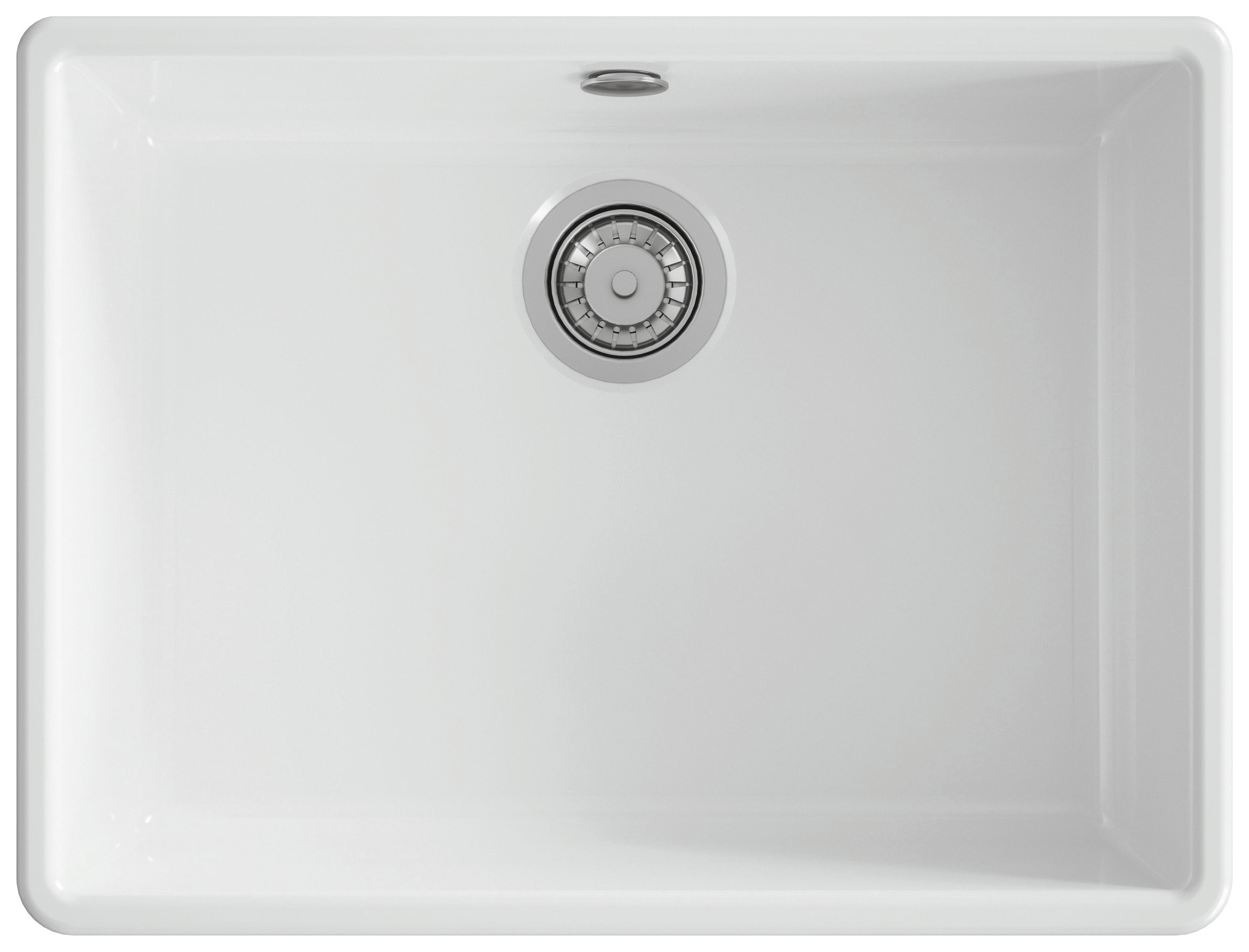 Carysil Belfast 1 Bowl Kitchen Sink with Fluted Front - White