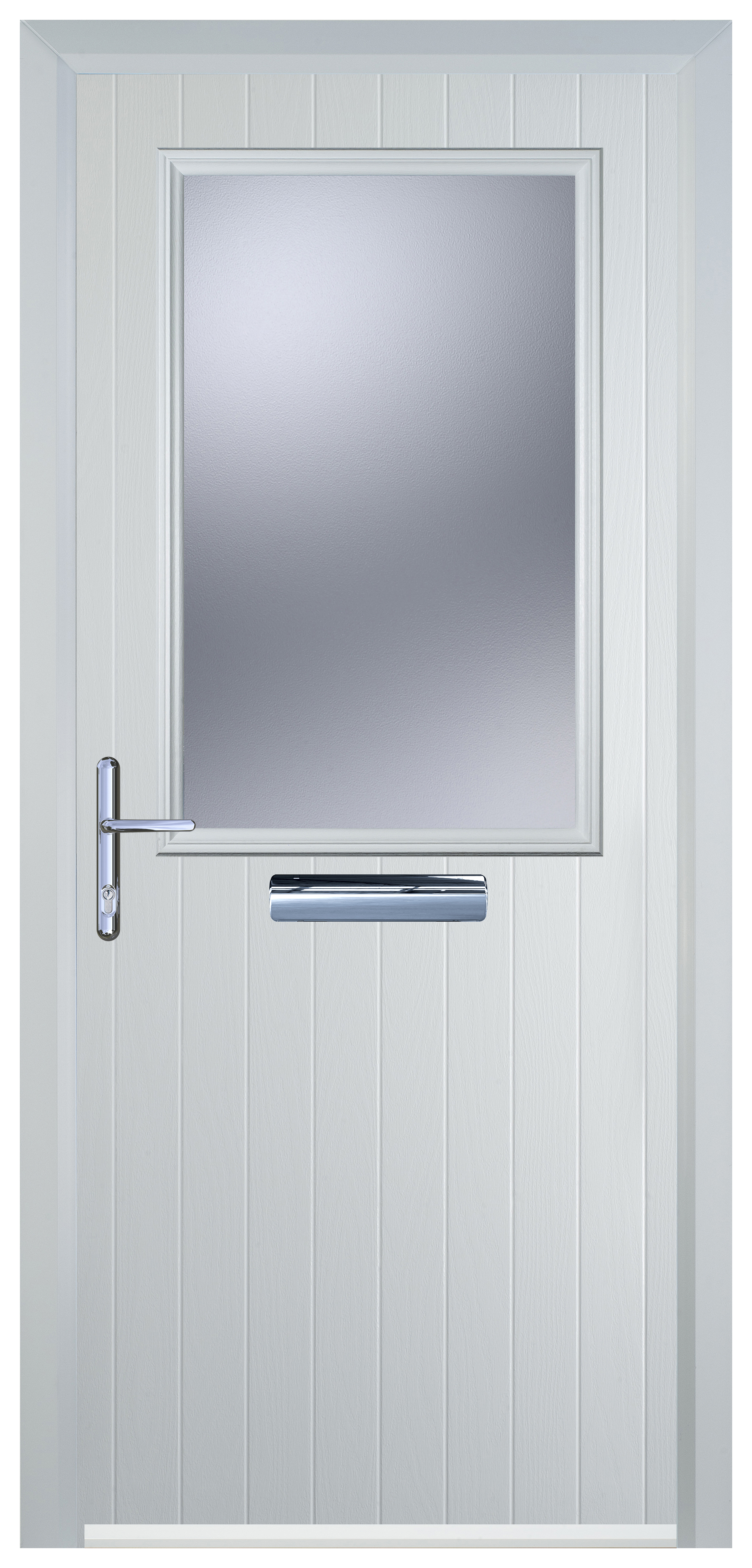 Door-Stop Cottage Half Glazed White Right Hand GRP Composite Door - 2100mm