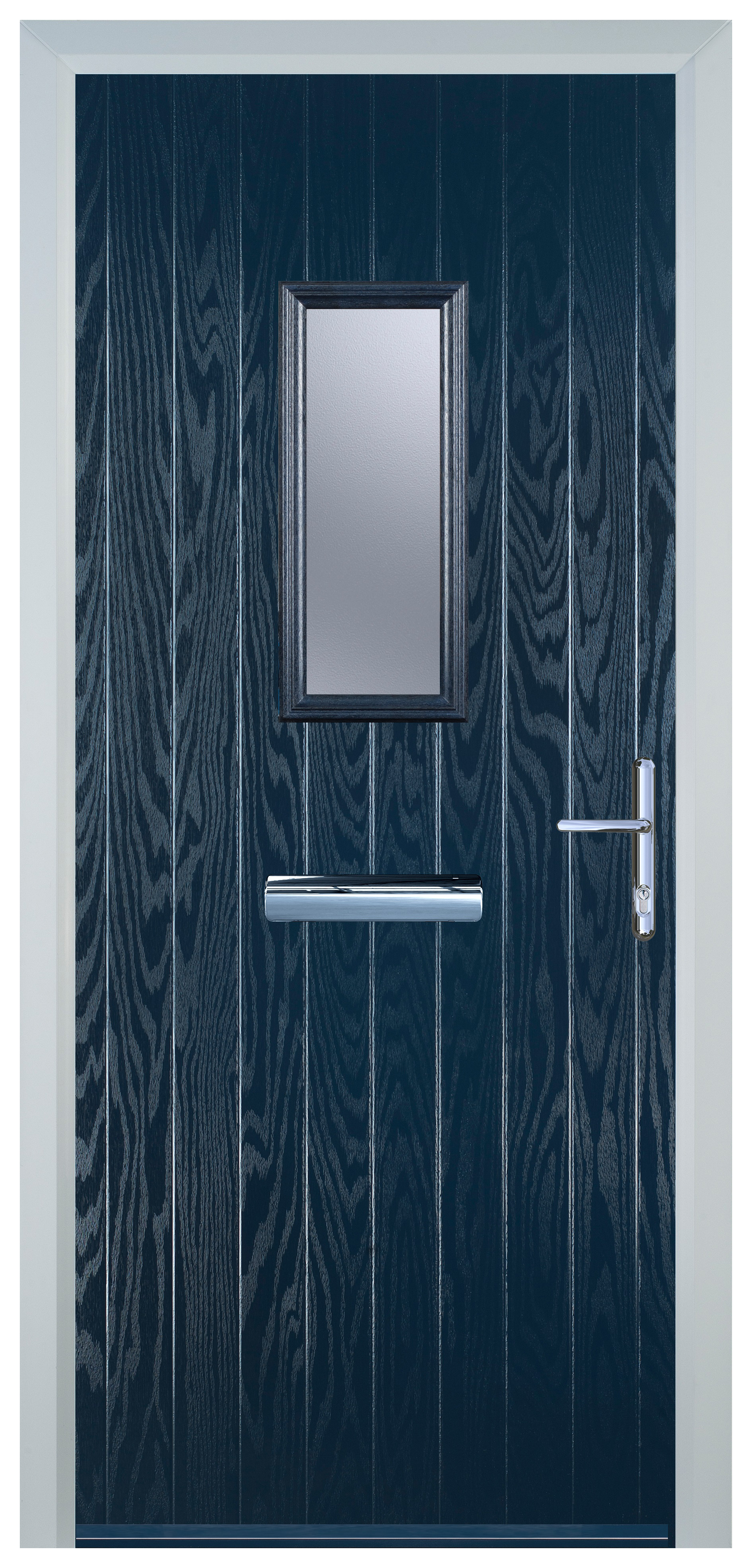 Door-Stop 1 Square Blue Left Hand Composite Door - 2100mm