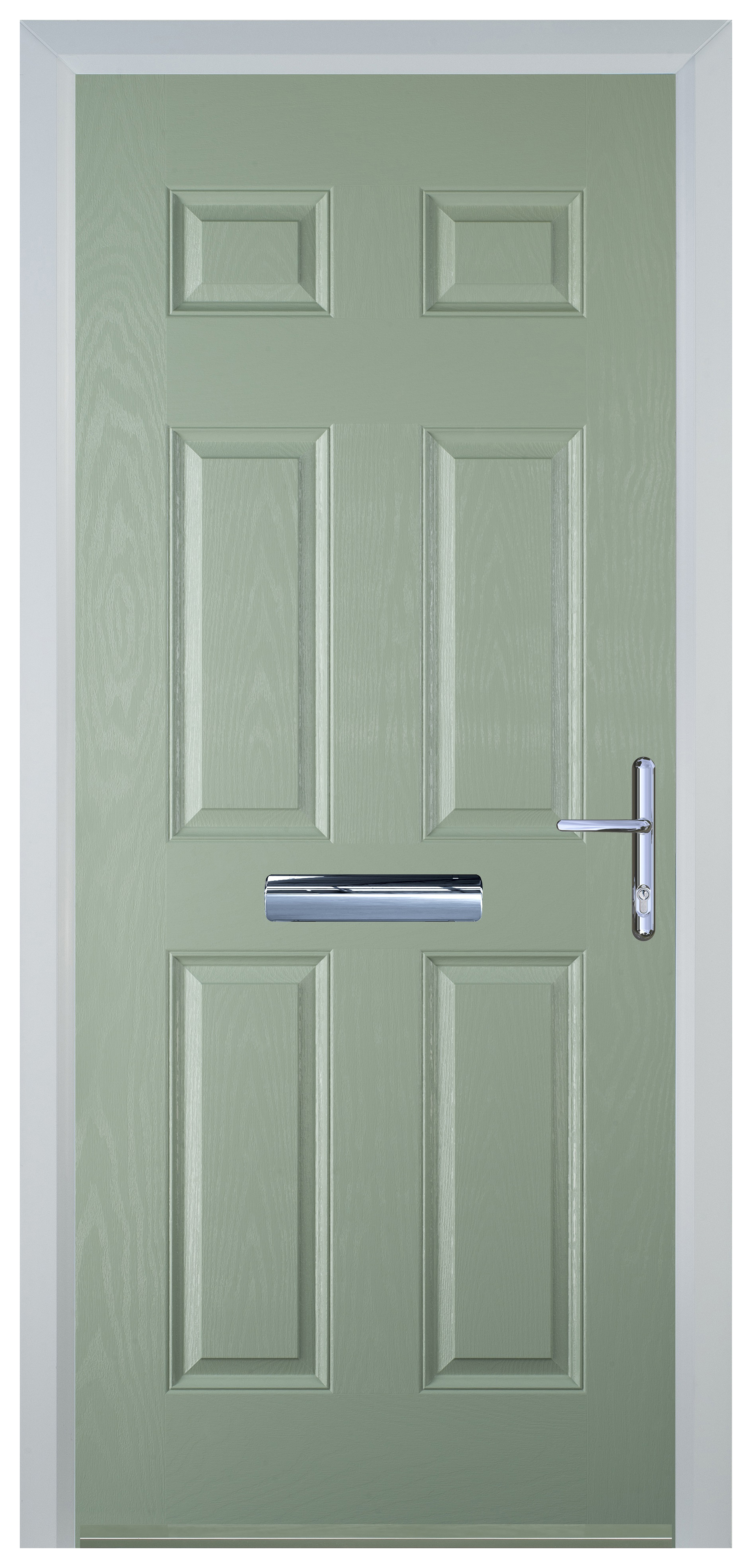 Door-Stop 6 Panel Chartwell Green Left Hand Composite Door - 2100mm
