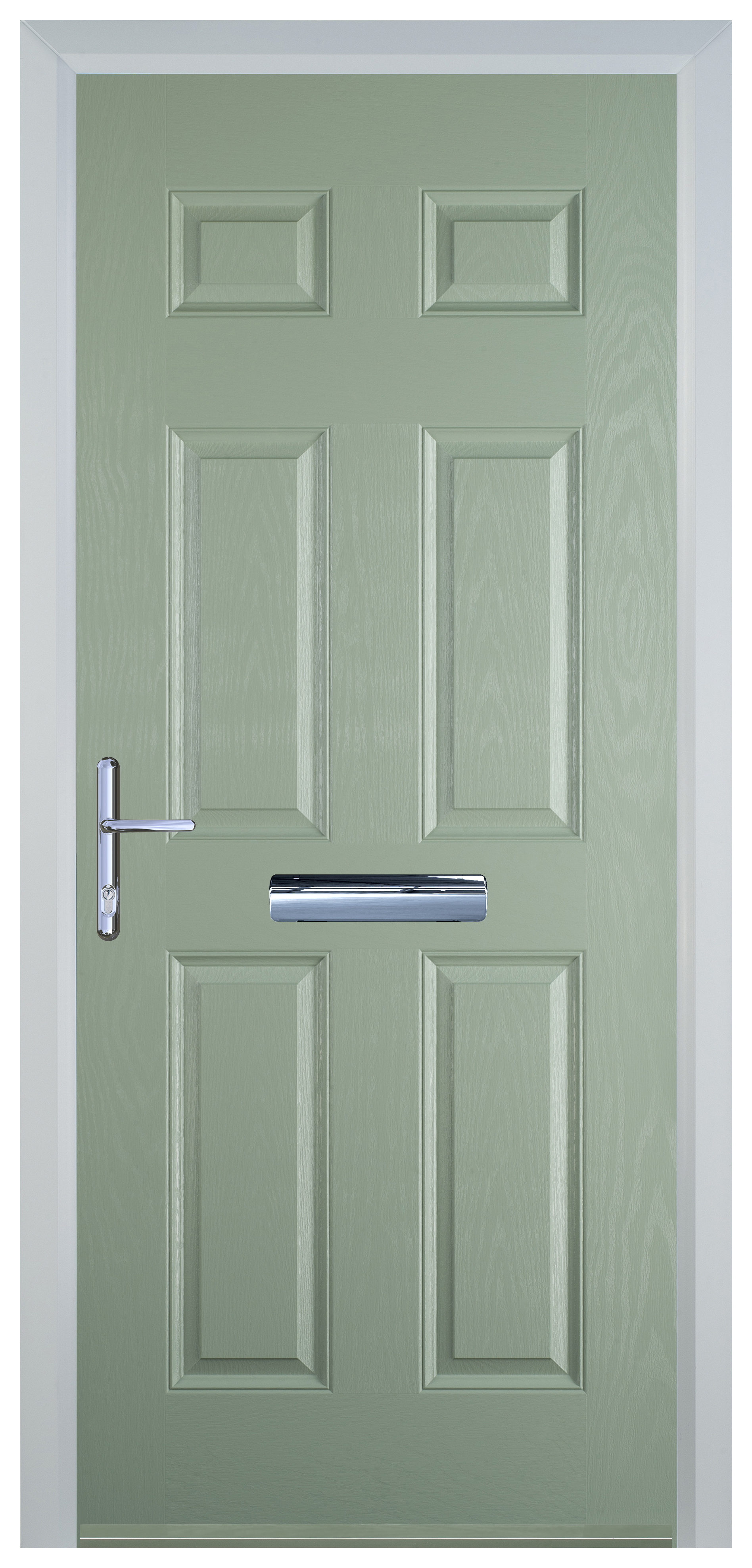 Door-Stop 6 Panel Chartwell Green Right Hand GRP Composite Door - 2100mm