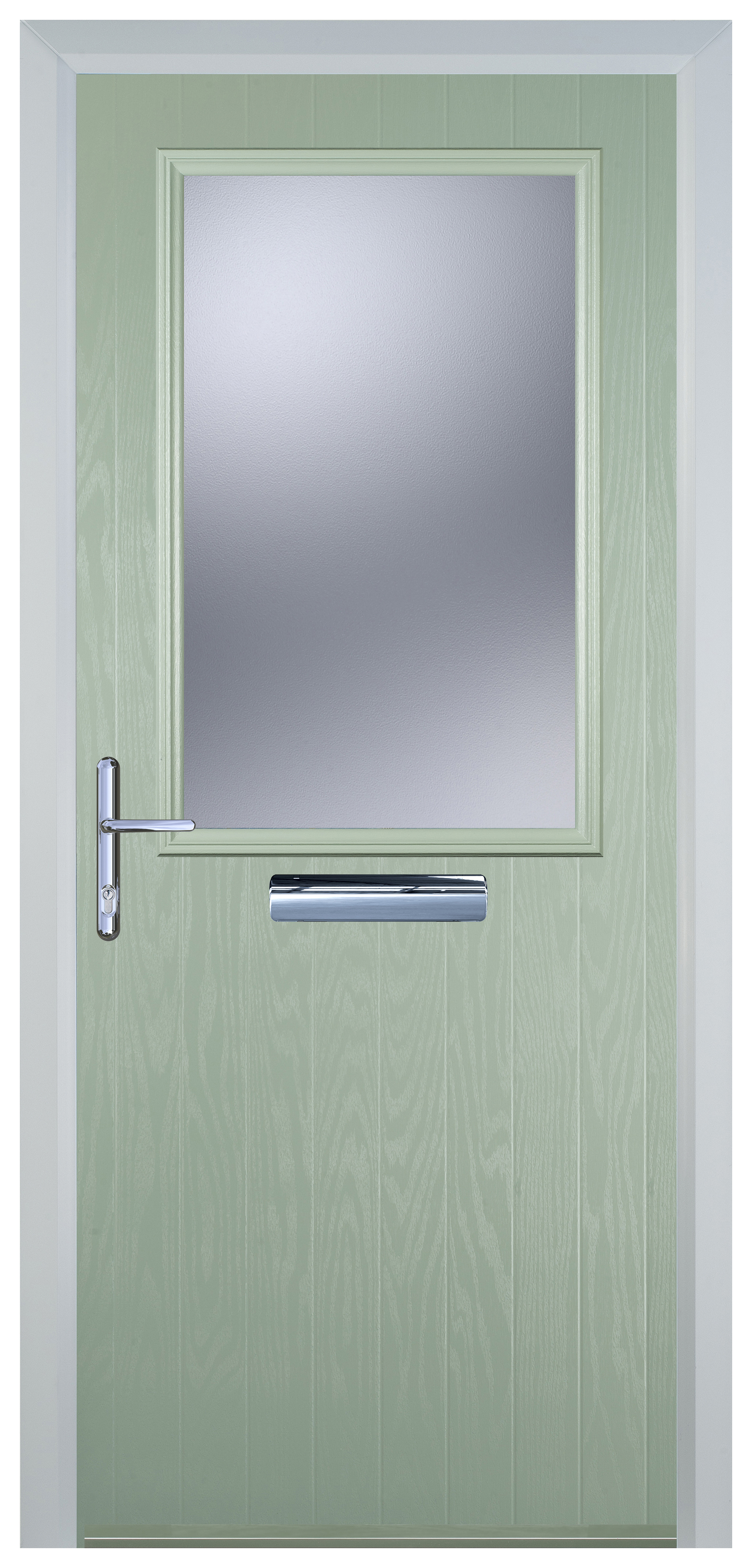 Door-Stop Cottage Half Glazed Chartwell Green Right Hand Composite Door - 2100mm