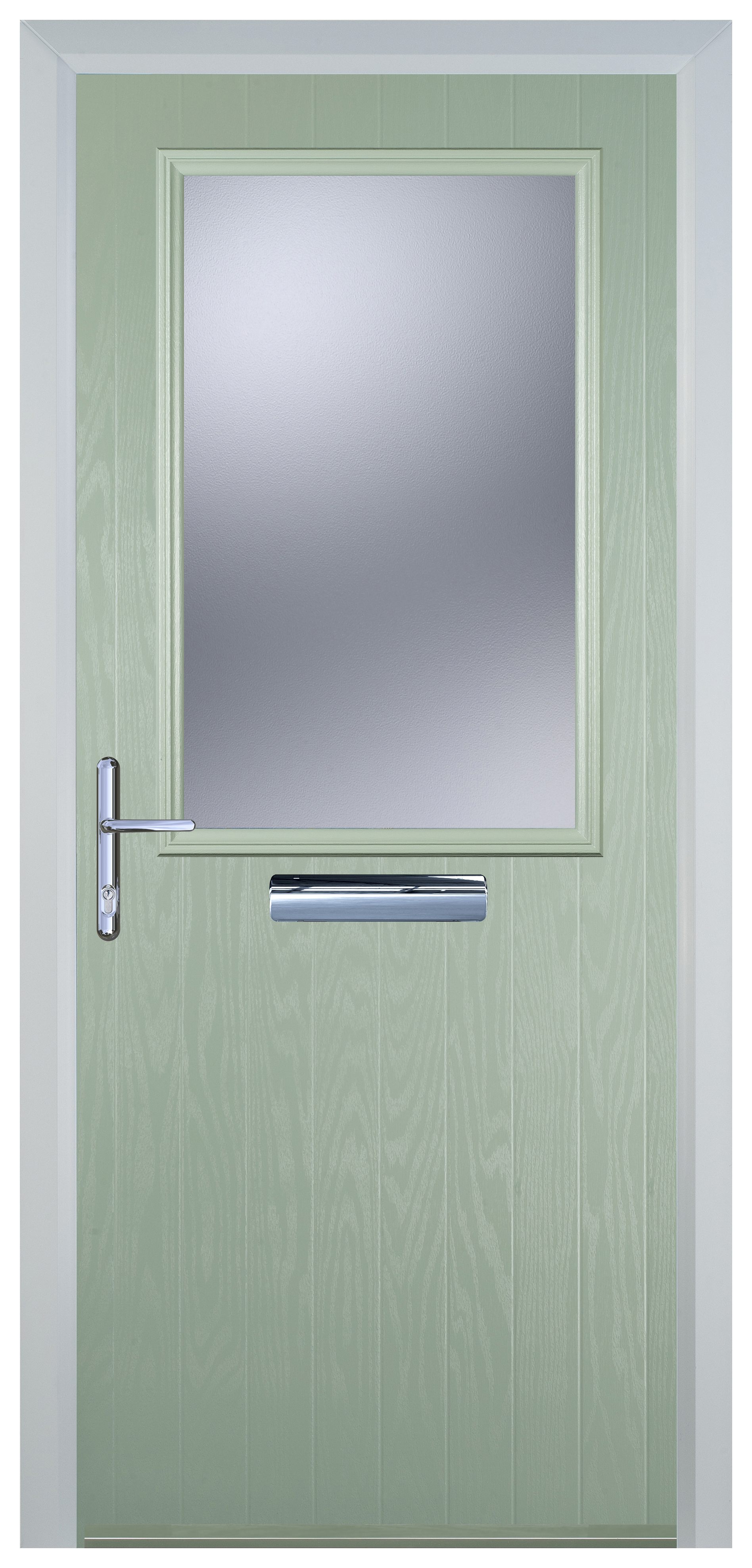 Door-Stop Cottage Half Glazed Chartwell Green Right Hand GRP Composite Door - 2100mm