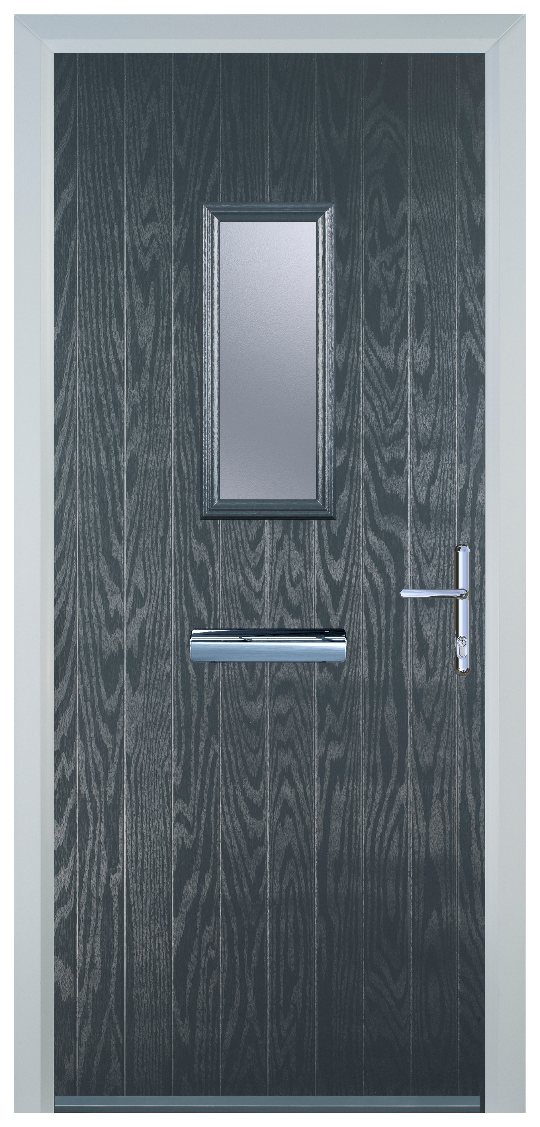 Door-Stop 1 Square Anthracite Grey Left Hand Composite Door - 2100mm