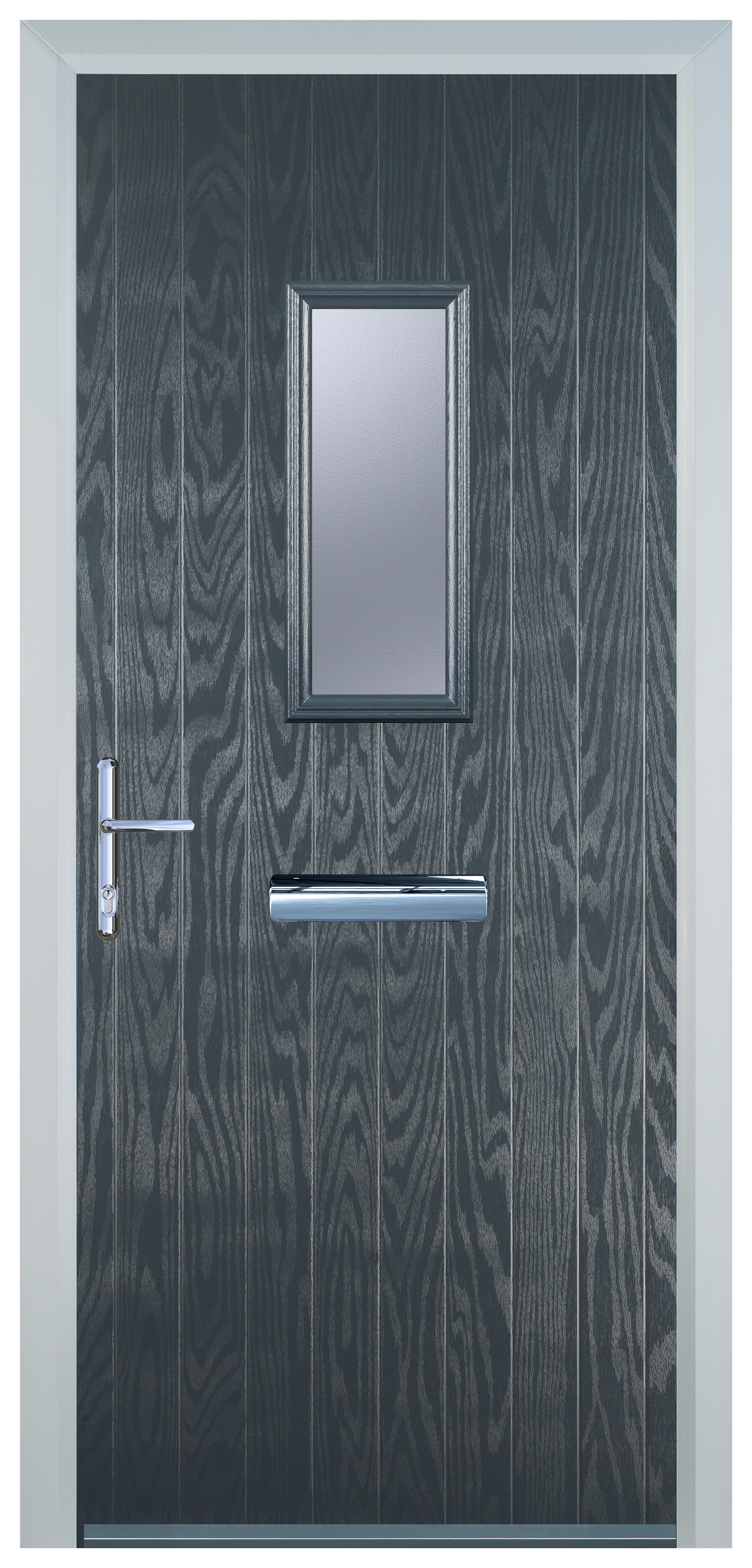 Door-Stop 1 Square Anthracite Grey Right Hand Composite Door - 2100mm