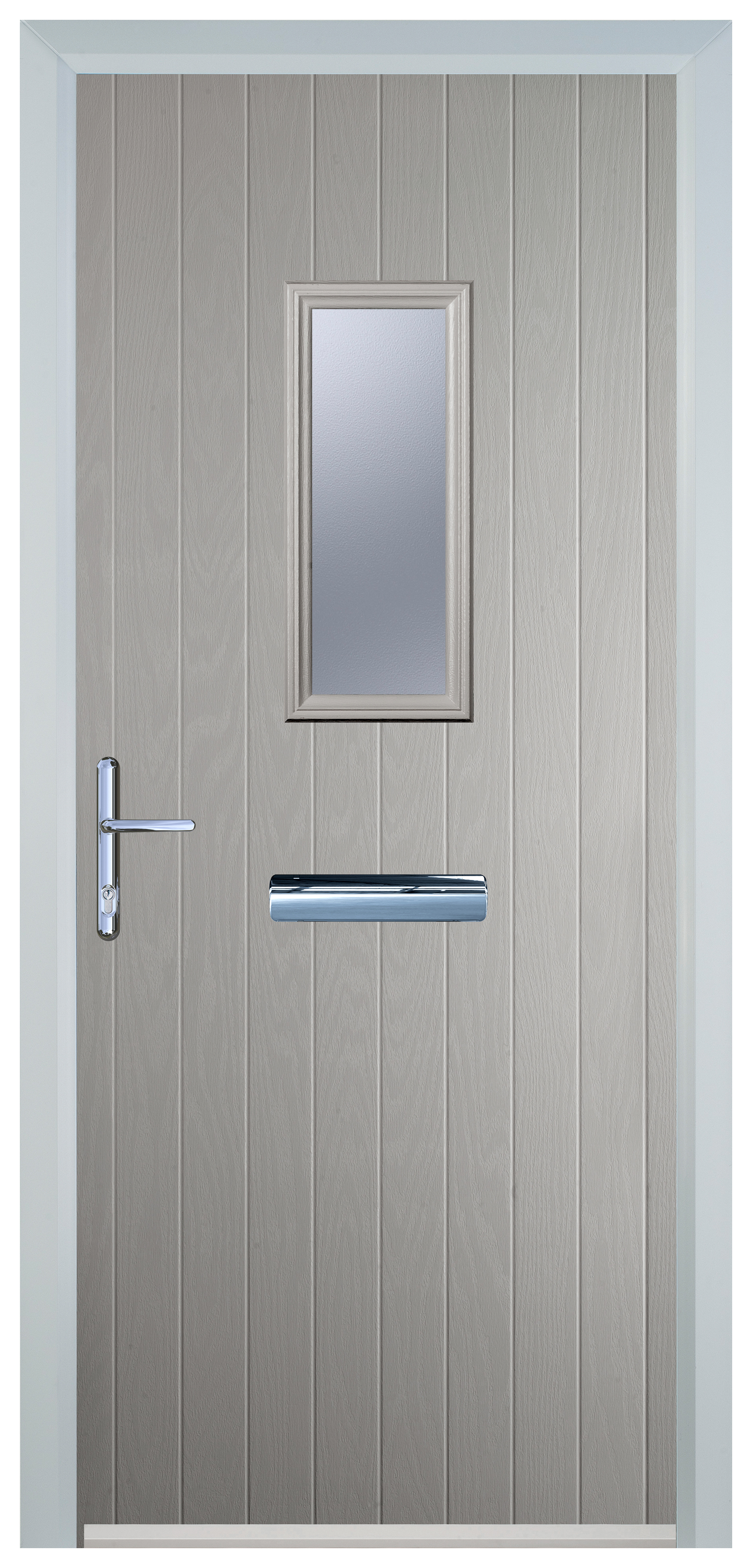 Door-Stop 1 Square Agate Grey Right Hand GRP Composite Door - 2100mm