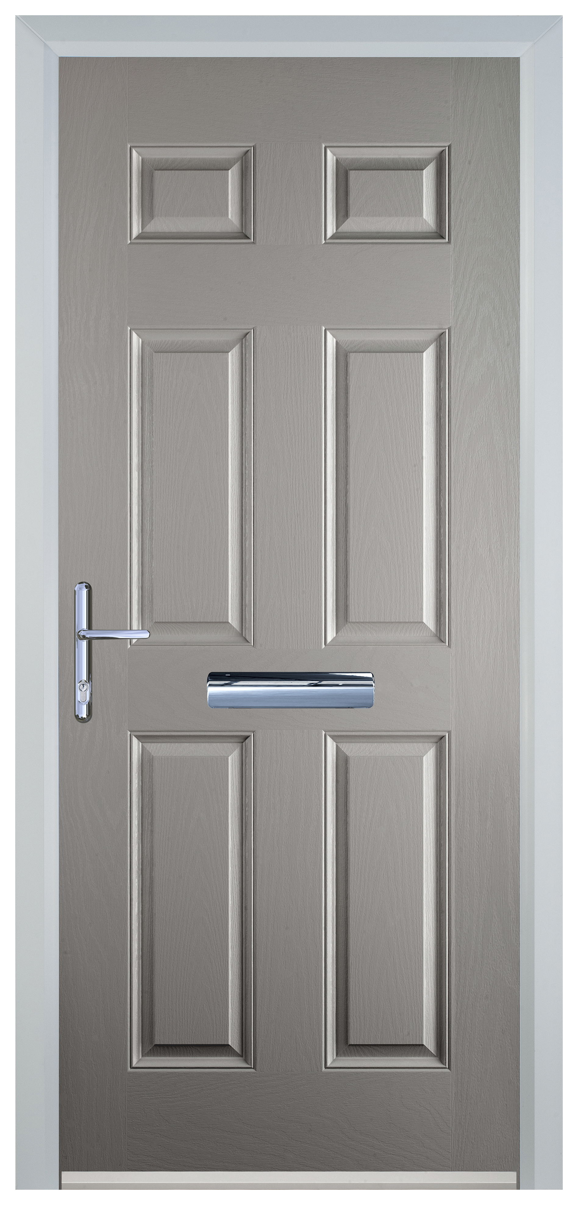 Door-Stop 6 Panel Agate Grey Right Hand Composite Door - 2100mm