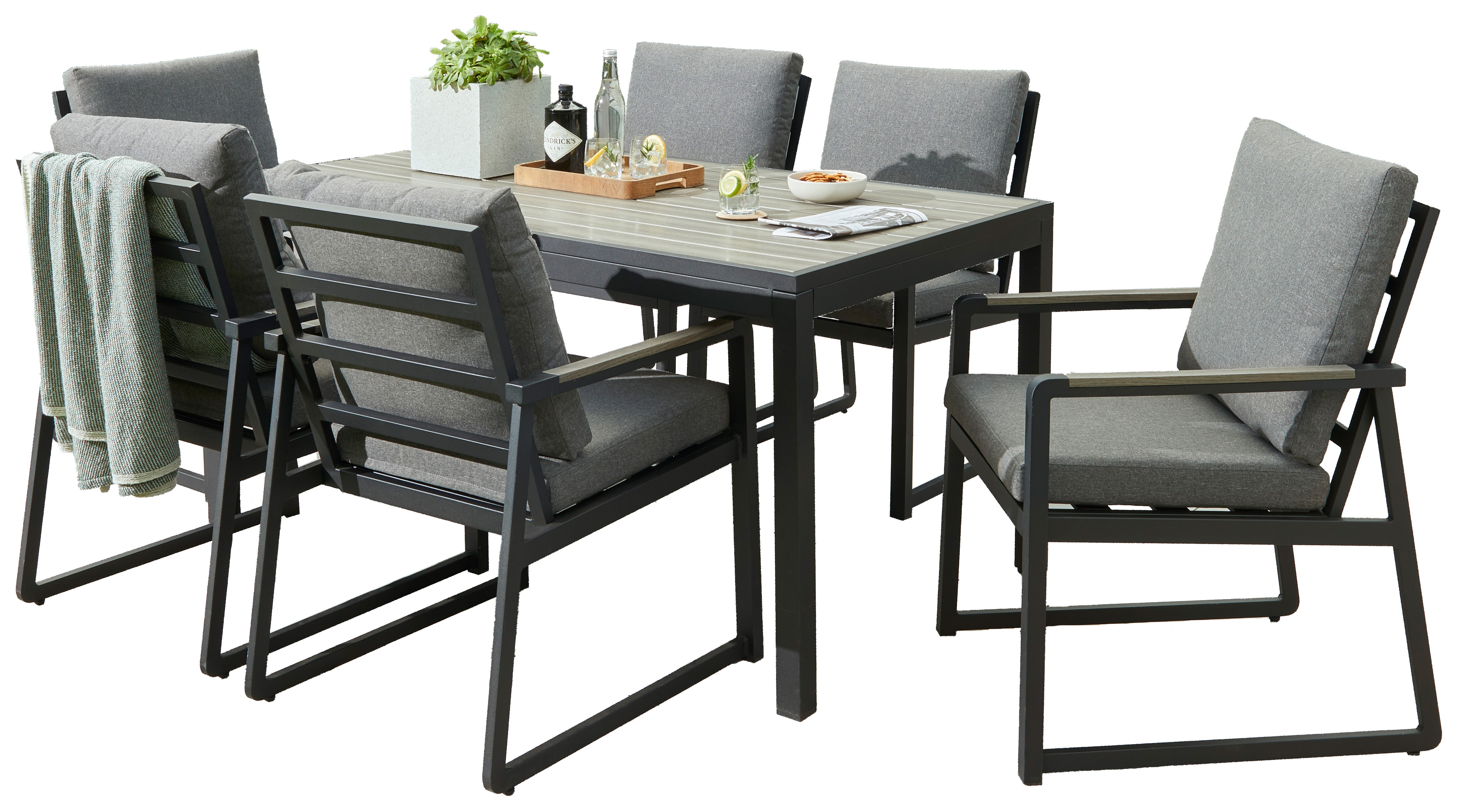 Norfolk Leisure Hemsby 6 Seater Rectangular Dining Set